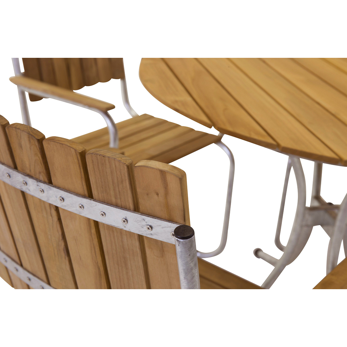 Trädgårdsgrupp Comfort Garden Arild Matgrupp 110 cm Rund + 4 st Matstolar