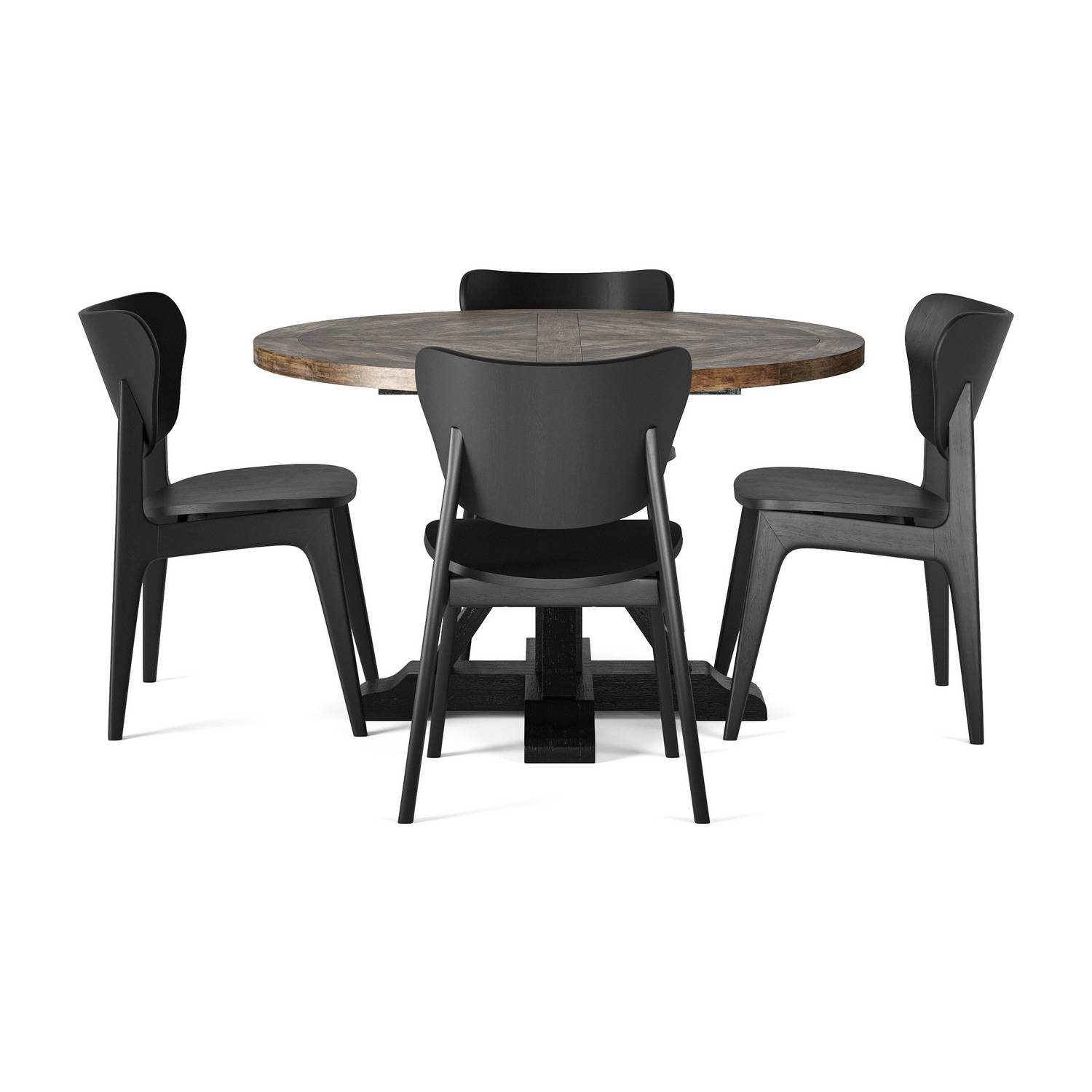 Matgrupp Bloomington Lyon Runt Matbord 120 cm med 4 Jerup Matstol