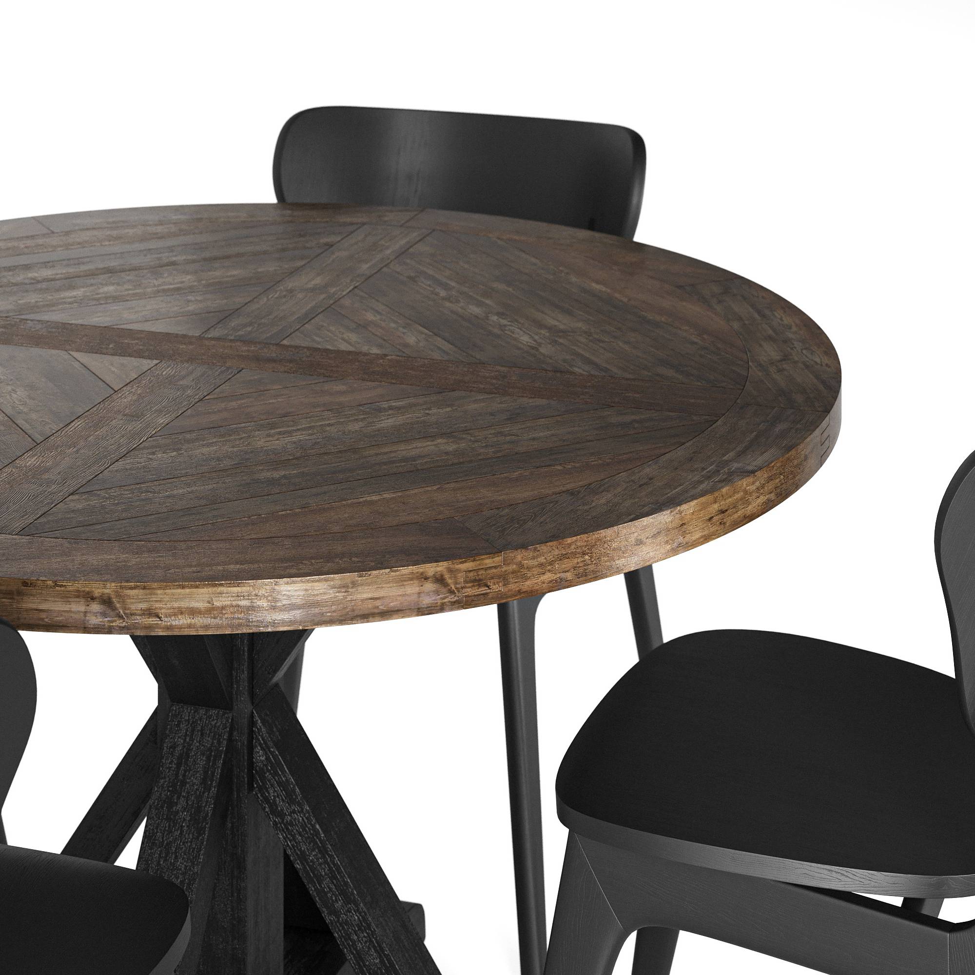 Matgrupp Bloomington Lyon Runt Matbord 120 cm med 4 Jerup Matstol