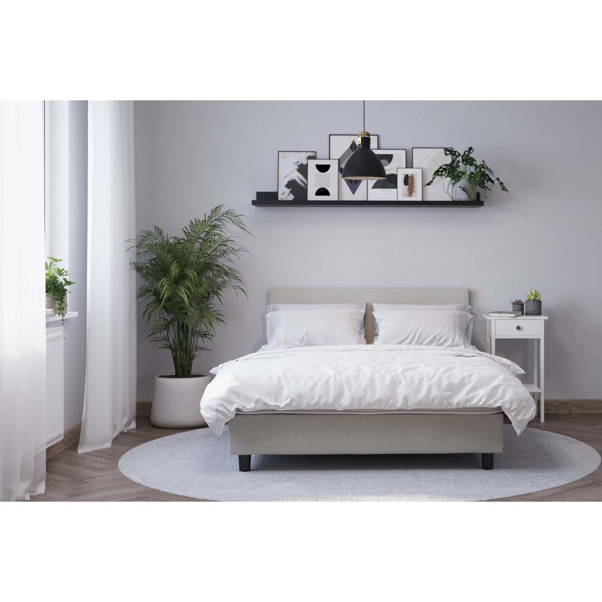 Kontinentalsäng Basic Home Billingen Komplett Sängpaket 180x200 cm med Sänggavel