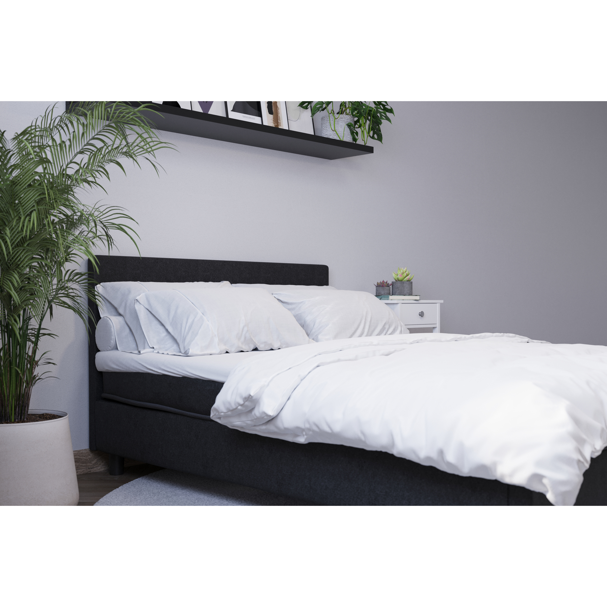 Kontinentalsäng Basic Home Billingen Komplett Sängpaket 160x200 cm med Sänggavel