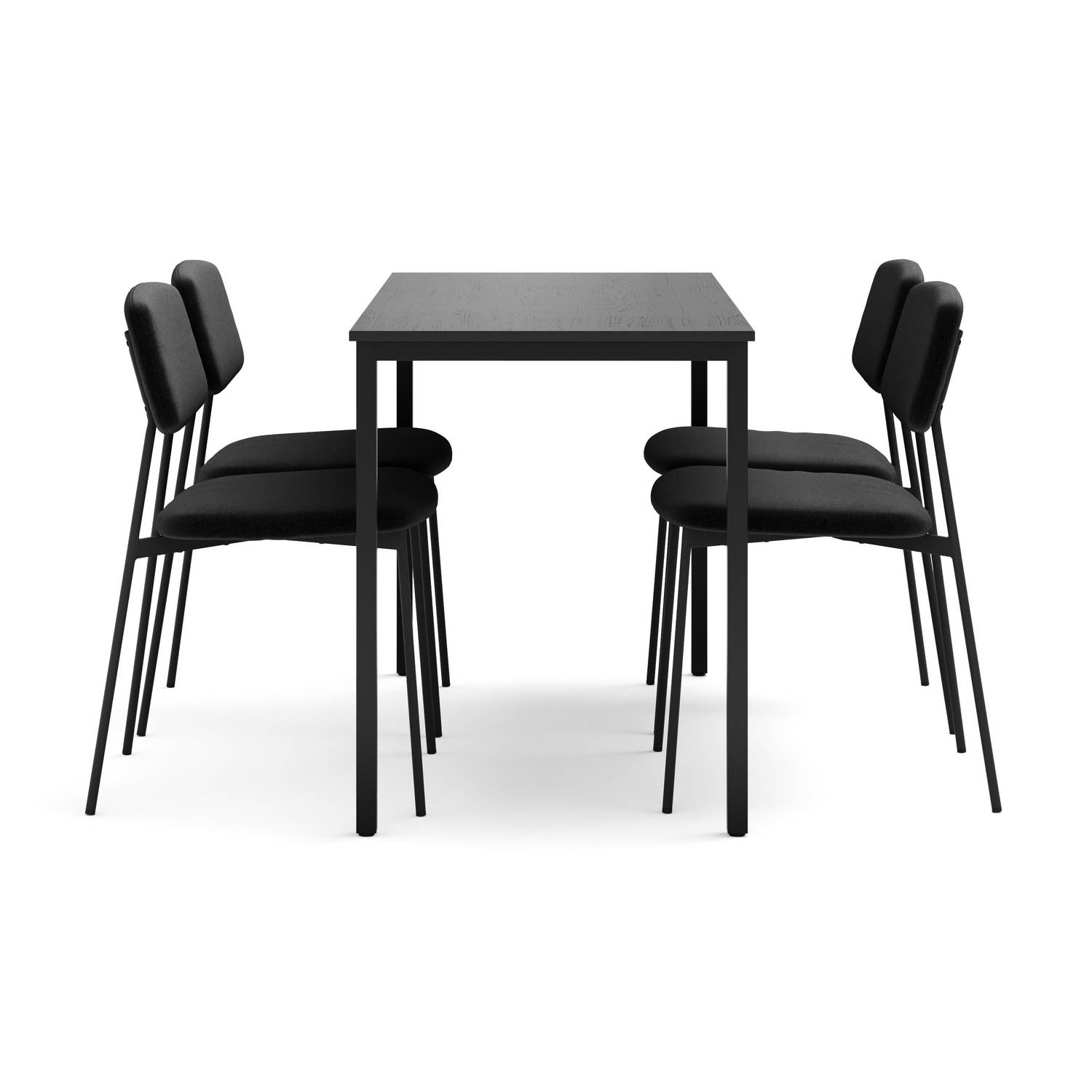 Matgrupp Basic Home Lowe Matbord 120 cm med 4 Lowe Matstol