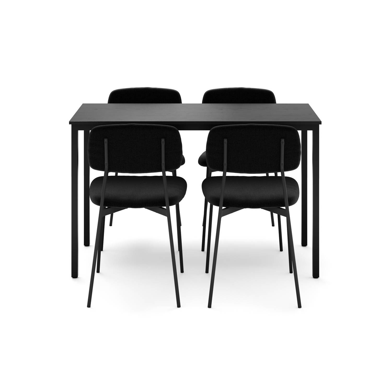 Matgrupp Basic Home Lowe Matbord 120 cm med 4 Lowe Matstol