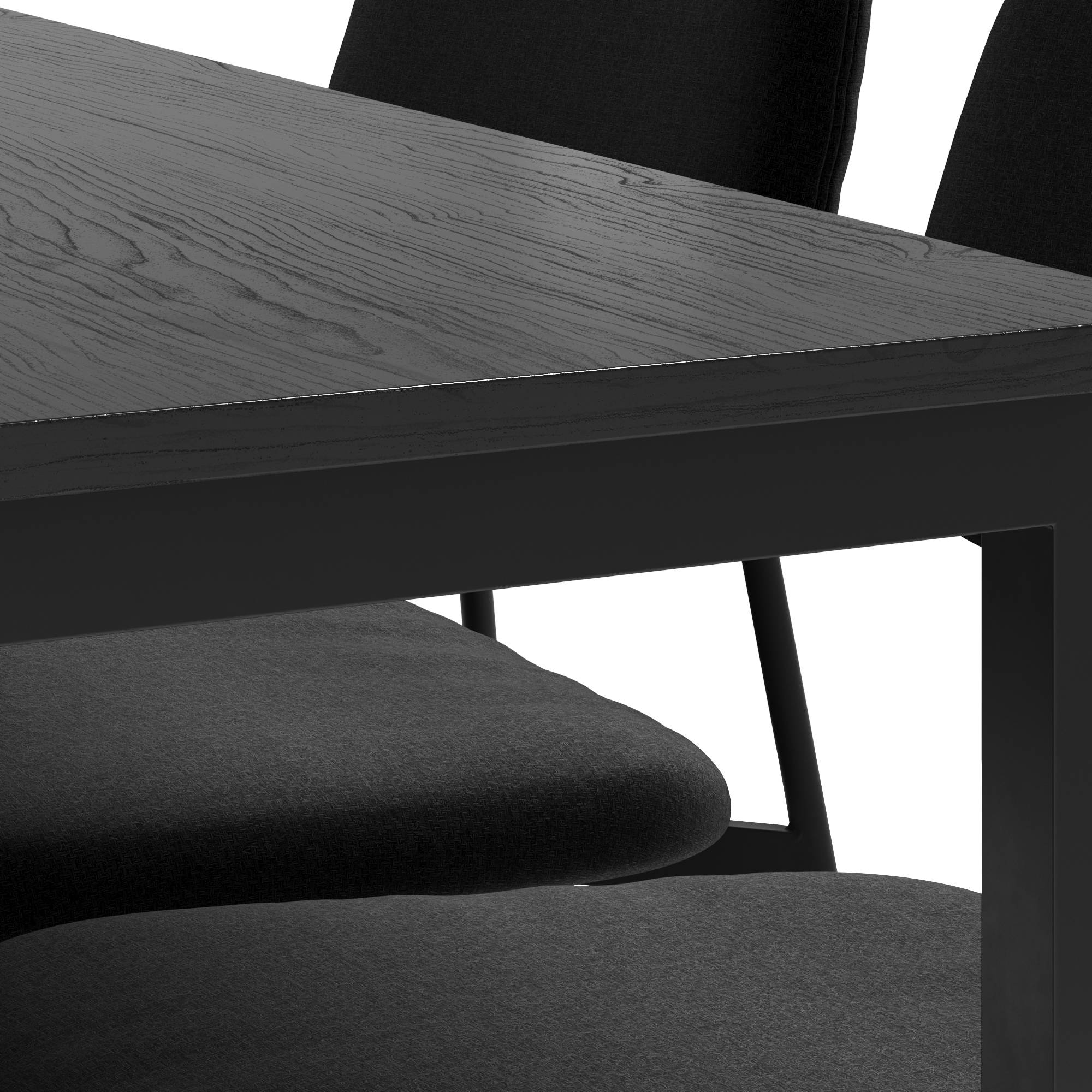 Matgrupp Basic Home Lowe Matbord 120 cm med 4 Lowe Matstol