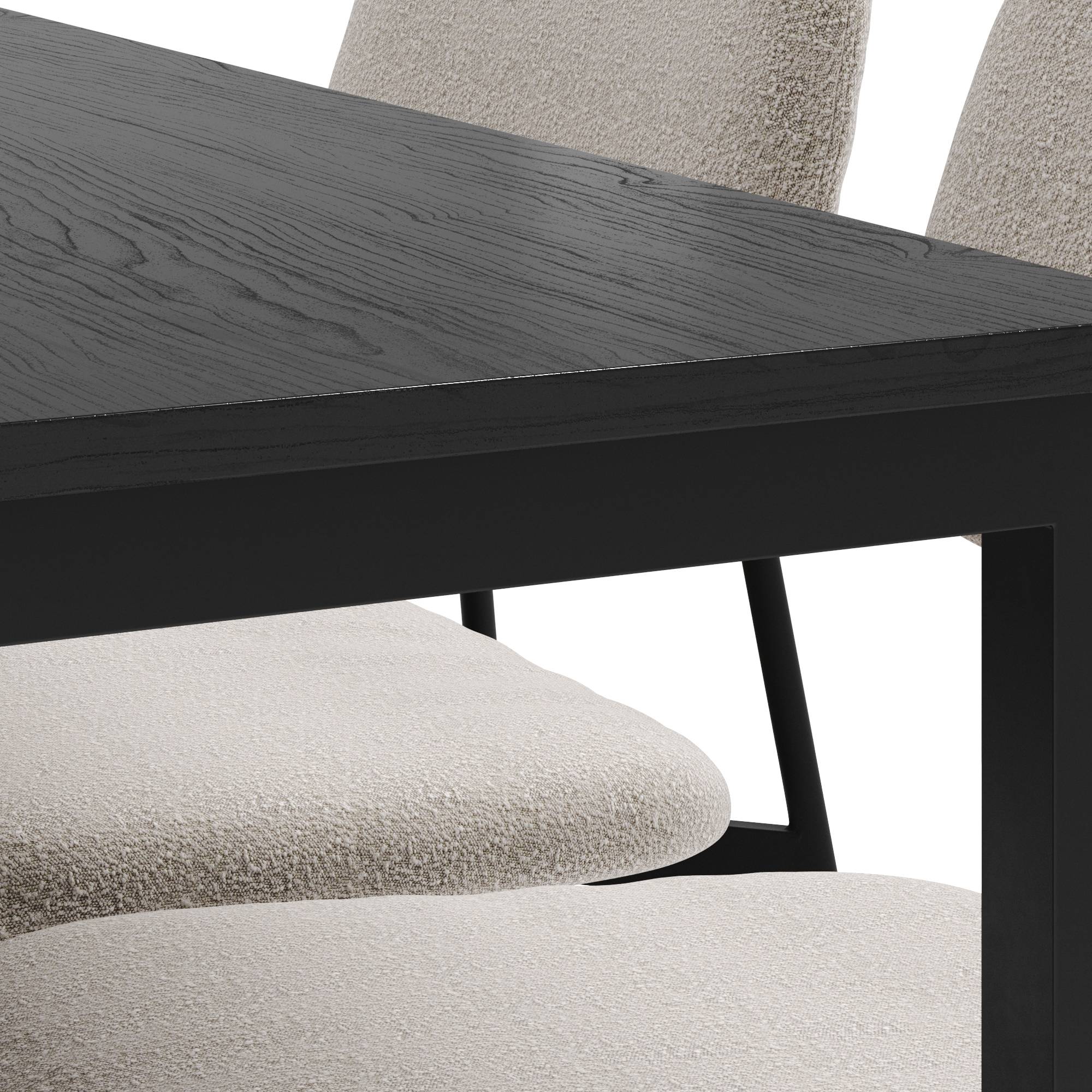 Matgrupp Basic Home Lowe Matbord 120 cm med 4 Lowe Matstol