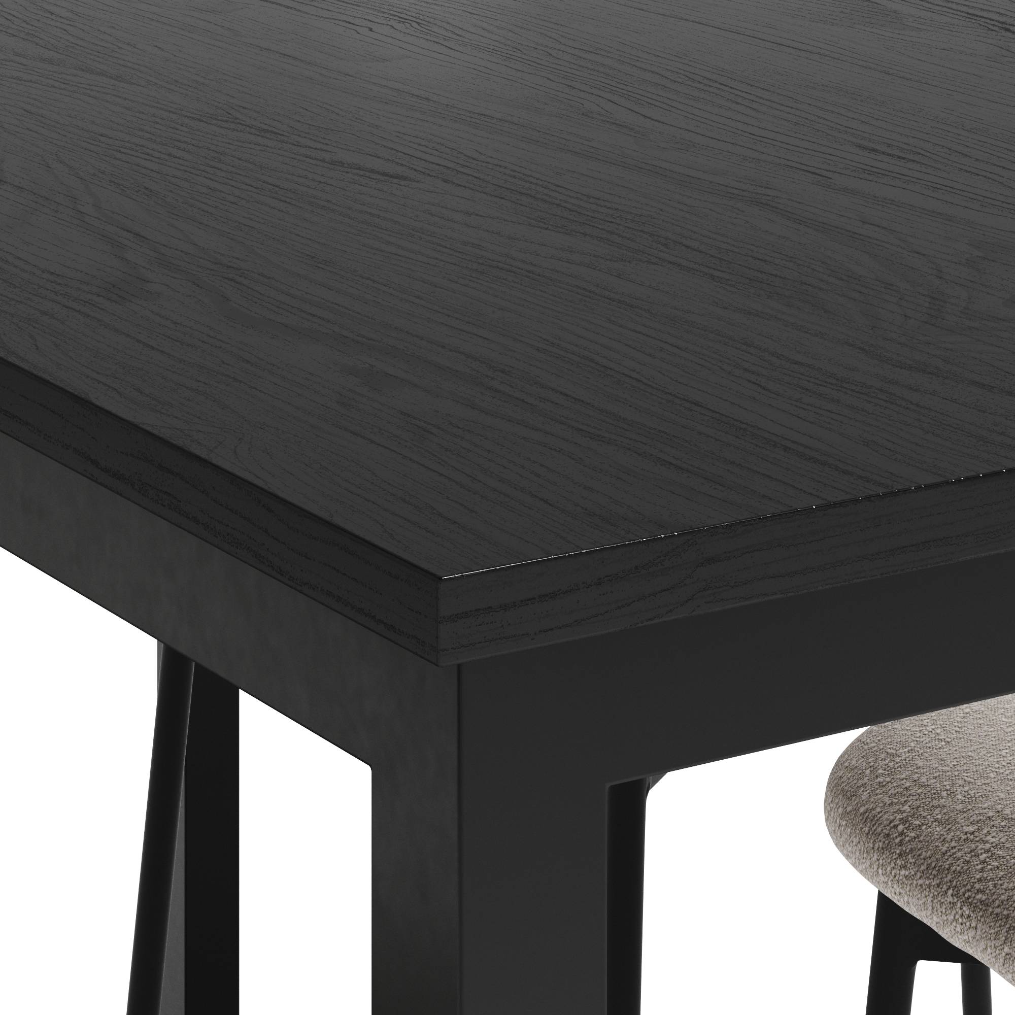 Matgrupp Basic Home Lowe Matbord 120 cm med 4 Lowe Matstol