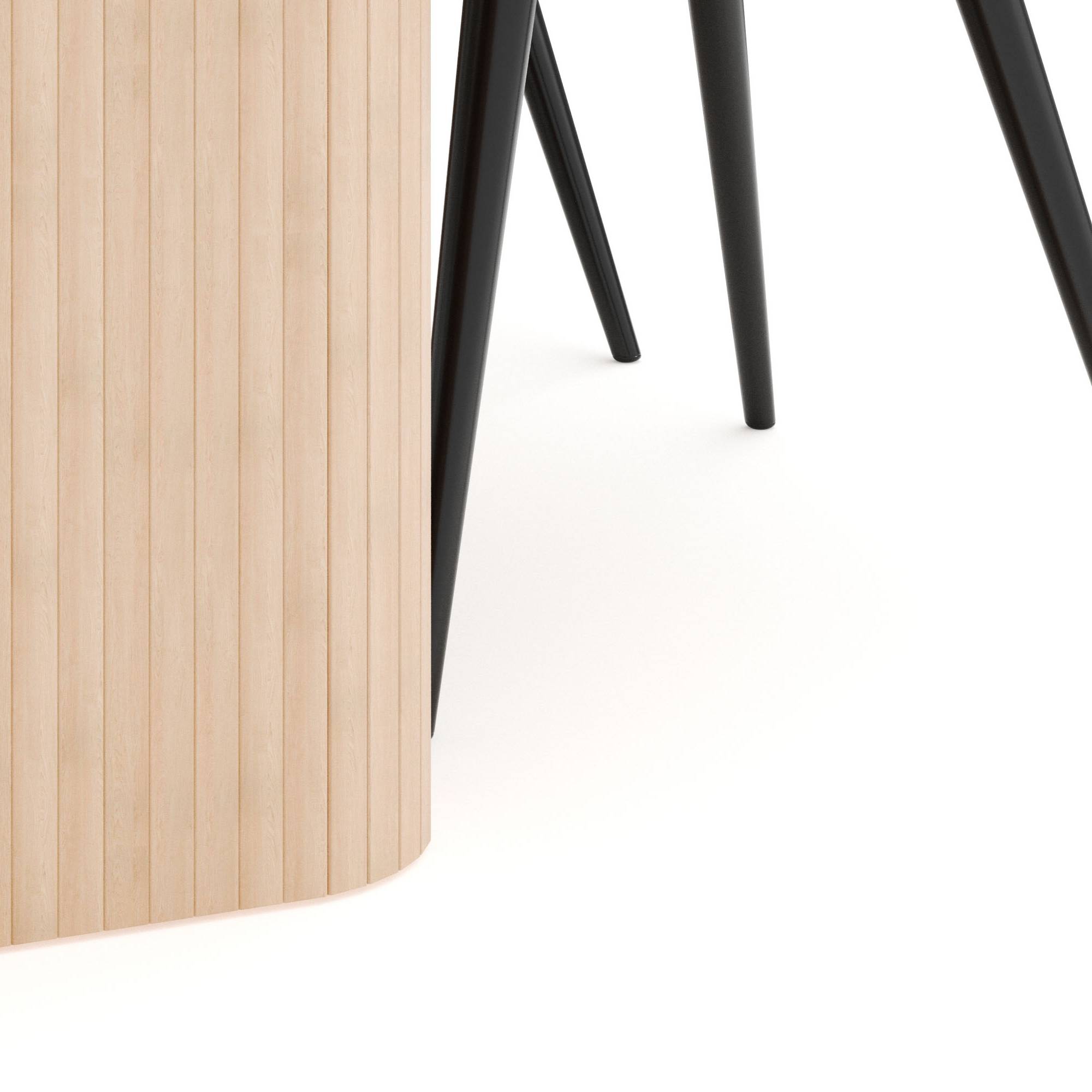 Matgrupp Bark Kopparbo Rektangulärt Matbord 180-240 cm Förlängningsbartt med 4 Valeri Matstol