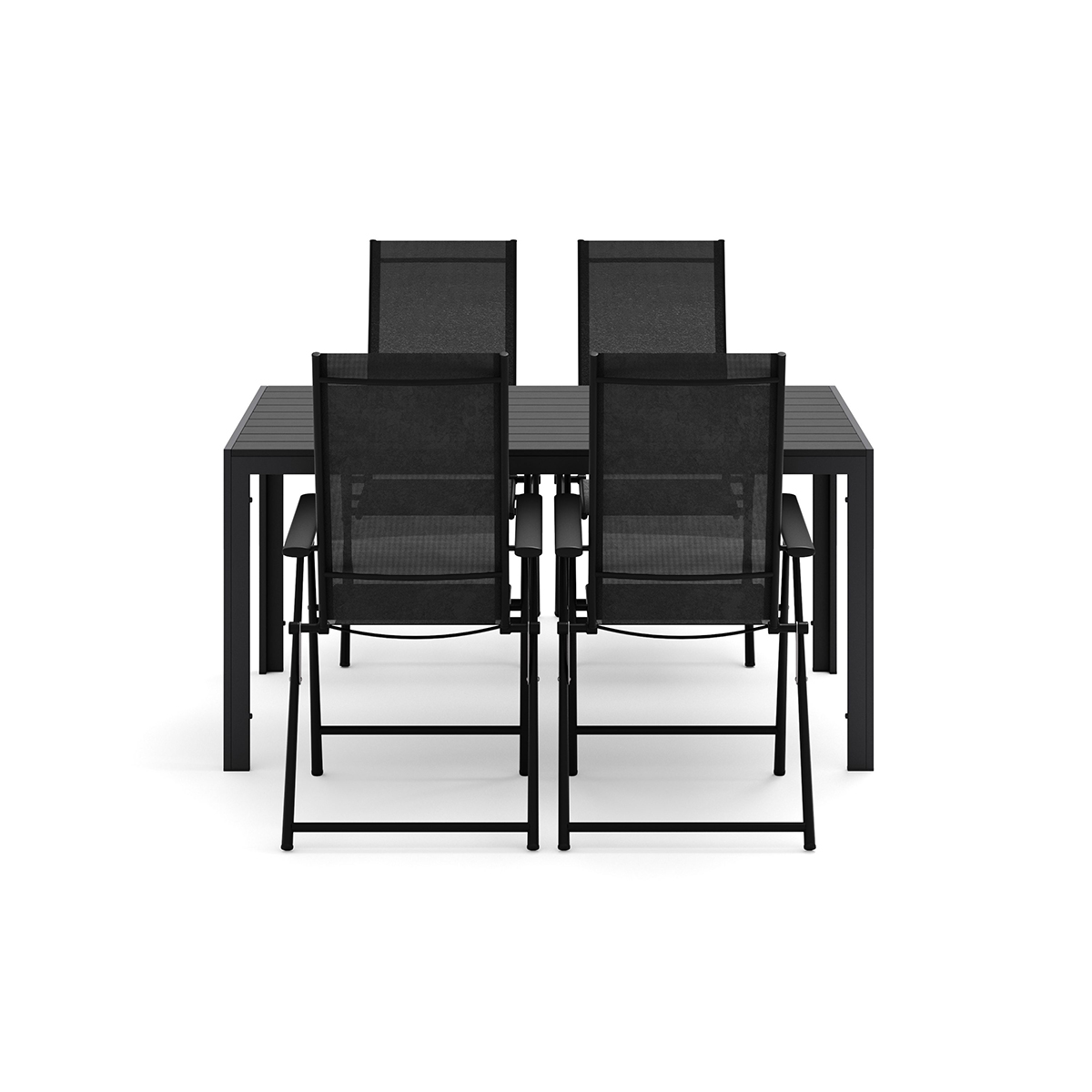 Trädgårdsgrupp Comfort Garden Siri Matbord 150 cm med 4 Sanna Matstolar