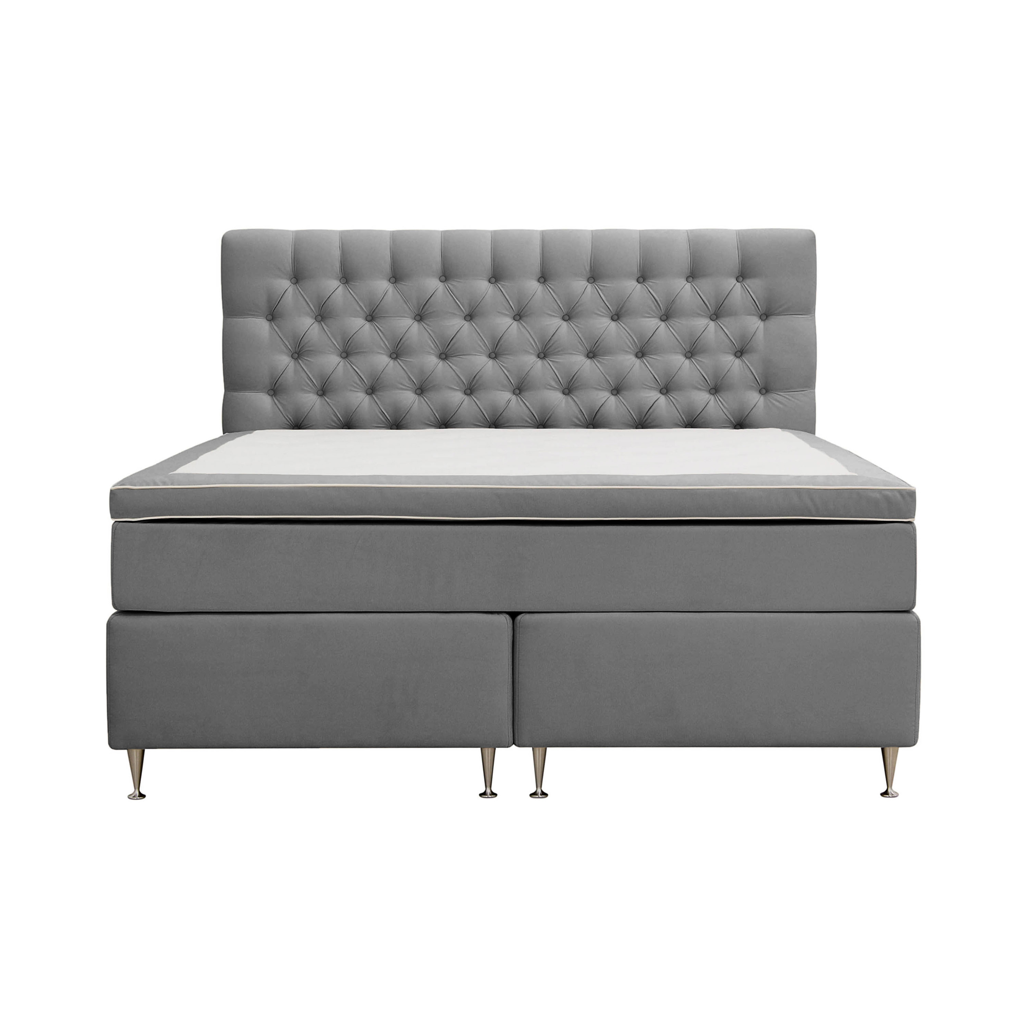 Kontinentalsäng Berg & Strand Hilton Lyx Komplett Sängpaket 160x200 cm med Knappad Sänggavel i Sammet