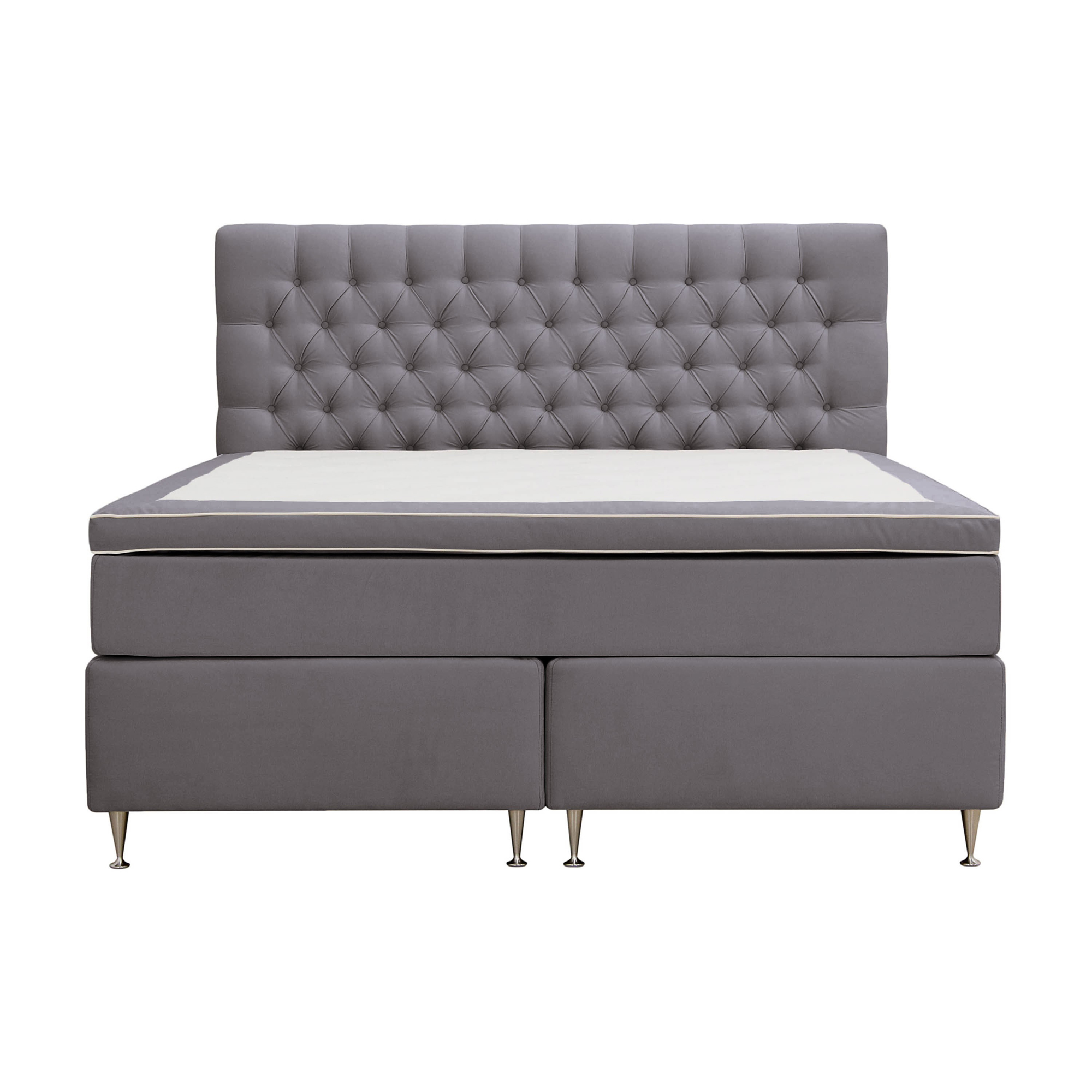 Kontinentalsäng Berg & Strand Hilton Lyx Komplett Sängpaket 160x200 cm med Knappad Sänggavel i Sammet