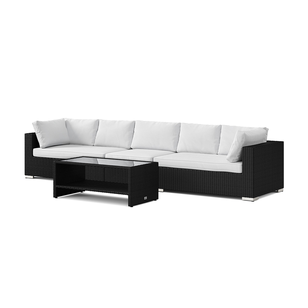 Loungegrupp Comfort Garden Bahamas utesoffa 5-sits med bord och hylla