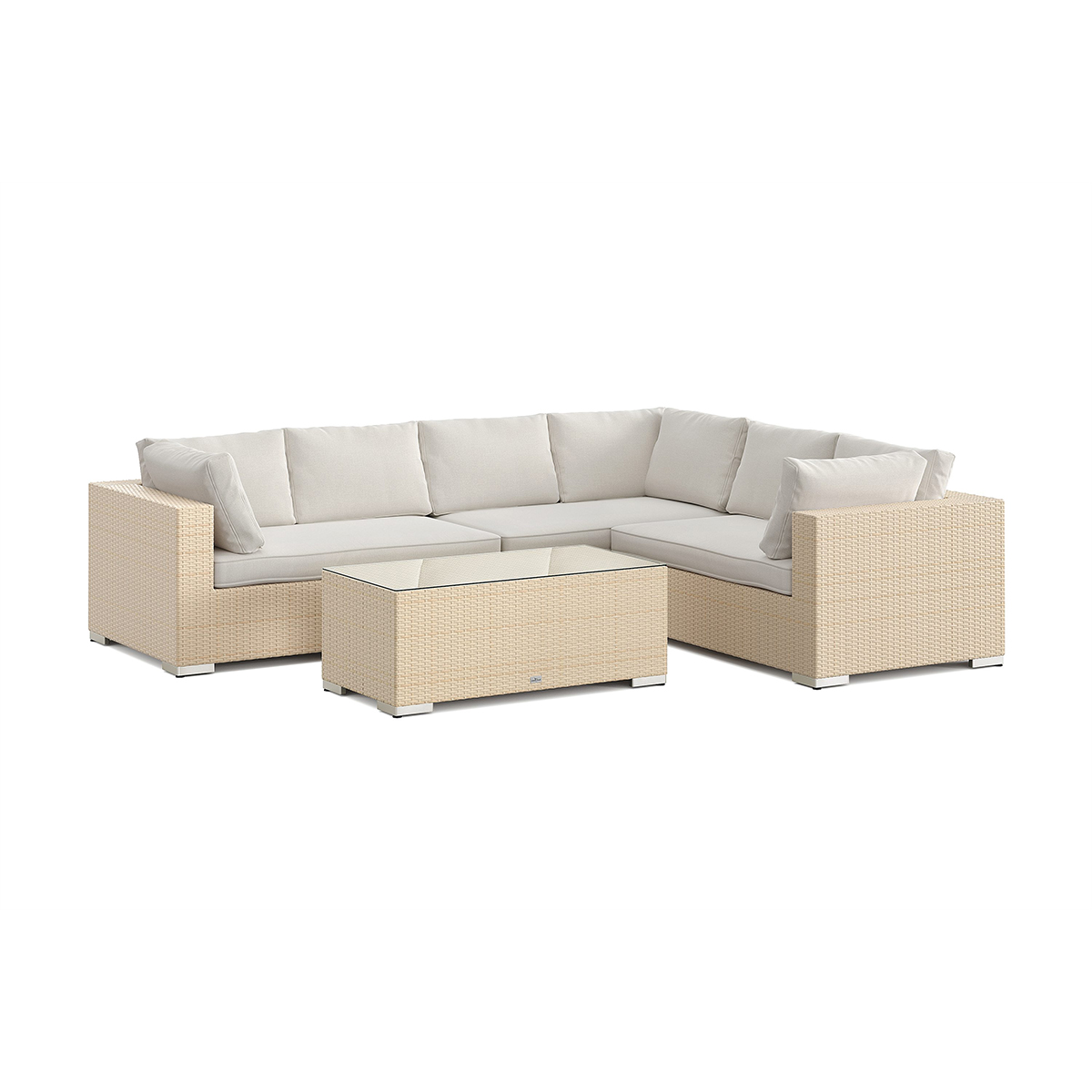 Loungegrupp Comfort Garden Bahamas L-formad utesoffa vänster, 6-sits med bord