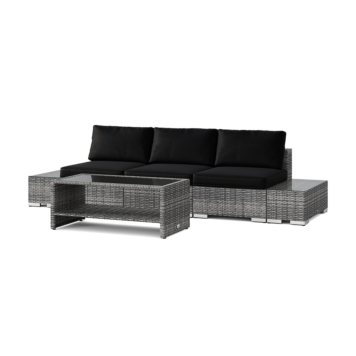 Loungegrupp Comfort Garden Bahamas utesoffa 3-sits med bord med hylla