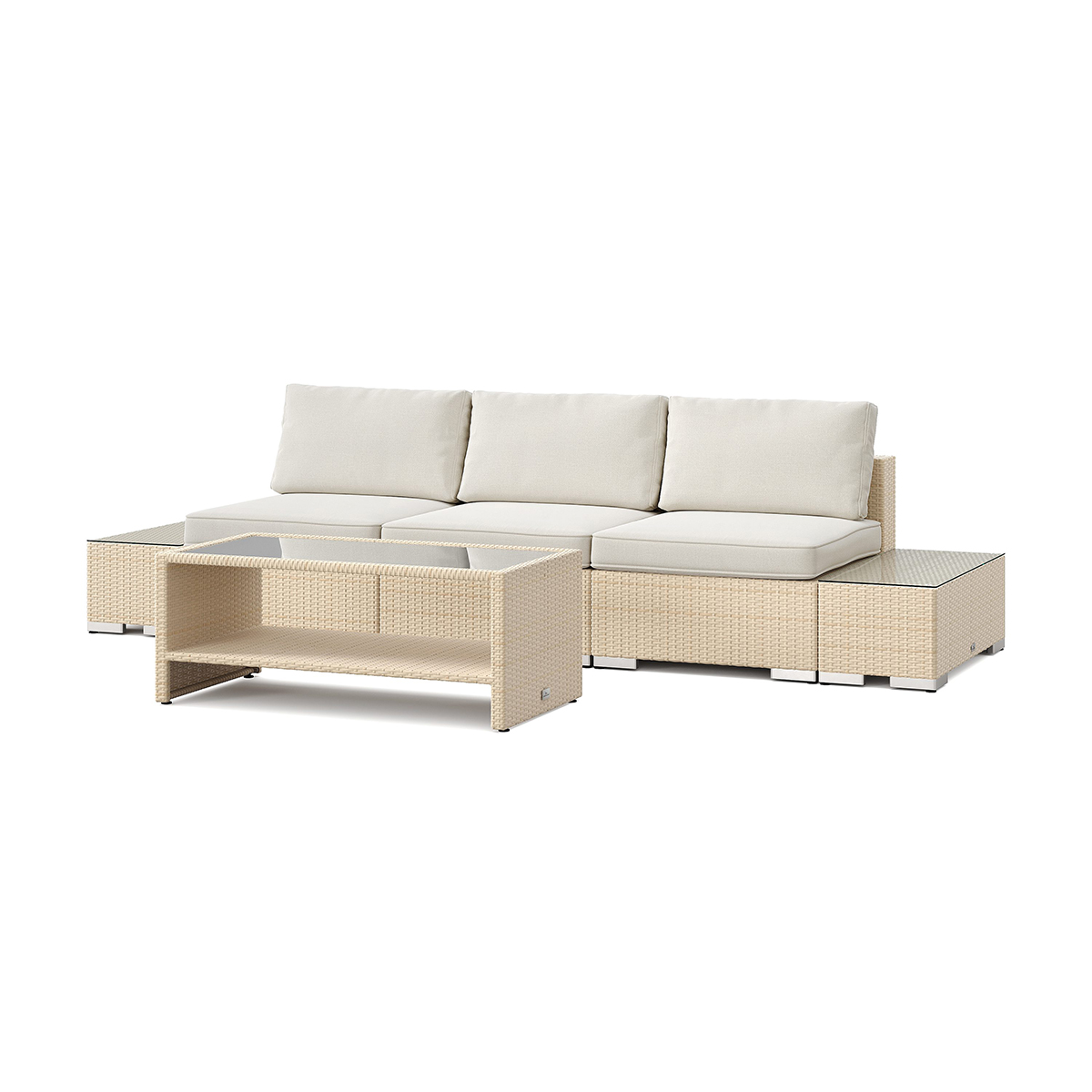 Loungegrupp Comfort Garden Bahamas utesoffa 3-sits med bord med hylla
