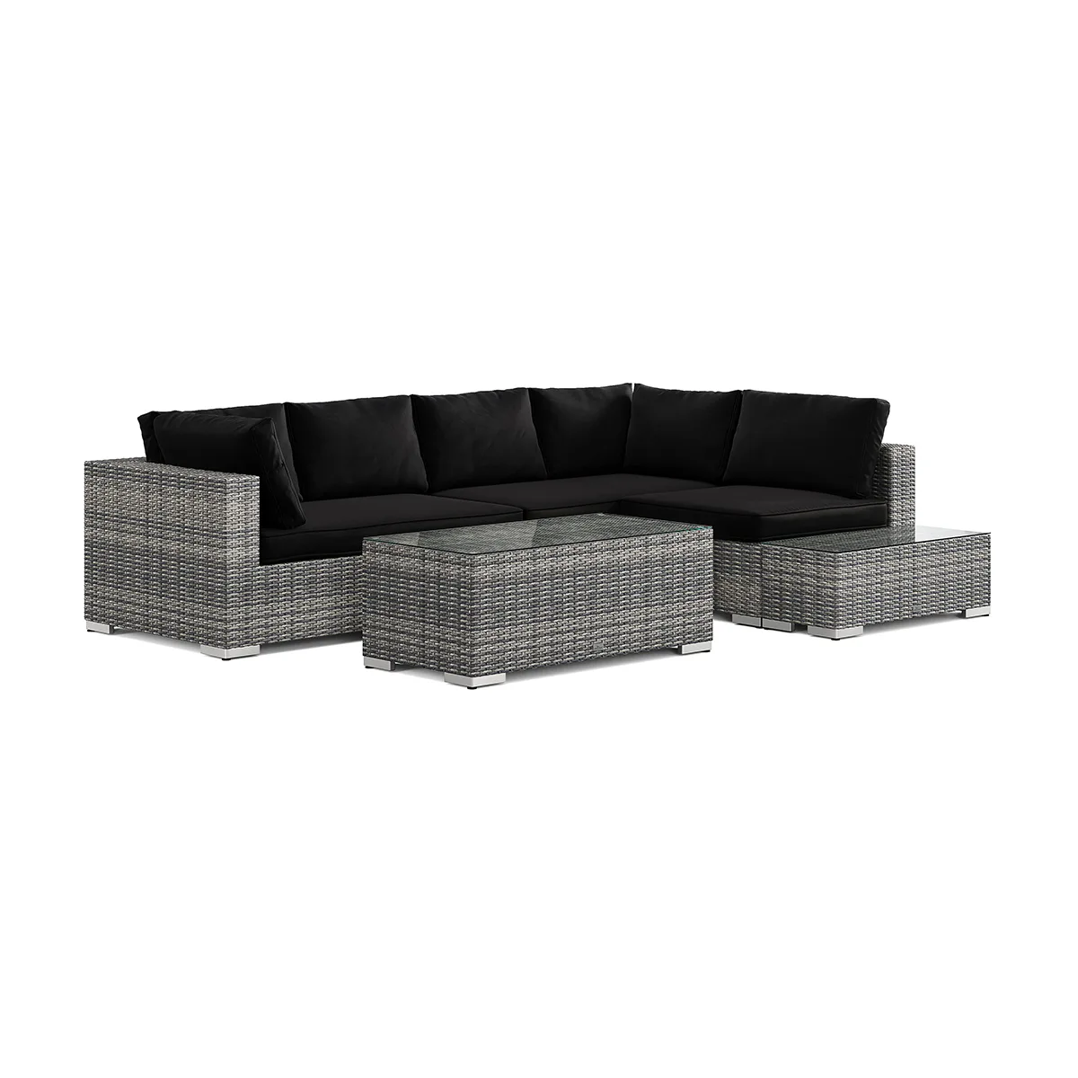 Loungegrupp Comfort Garden Bahamas utesoffa 5-sits vändbar schäslong med avslut och bord