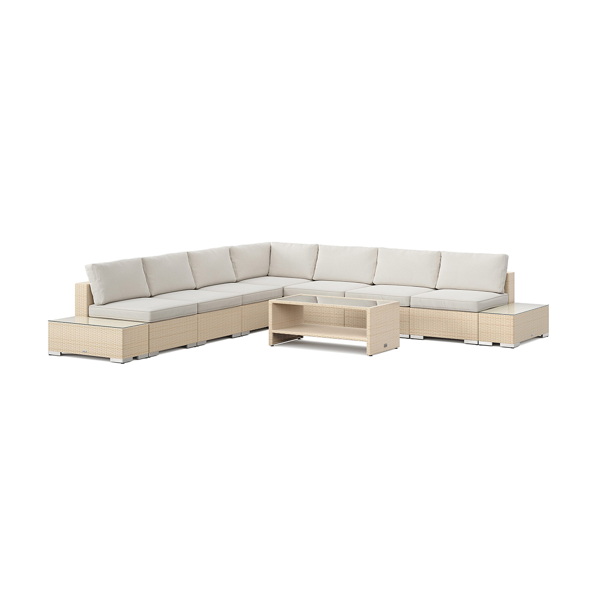 Loungegrupp Comfort Garden Bahamas utomhus hörnsoffa 7-sits vändbar med bord med hylla