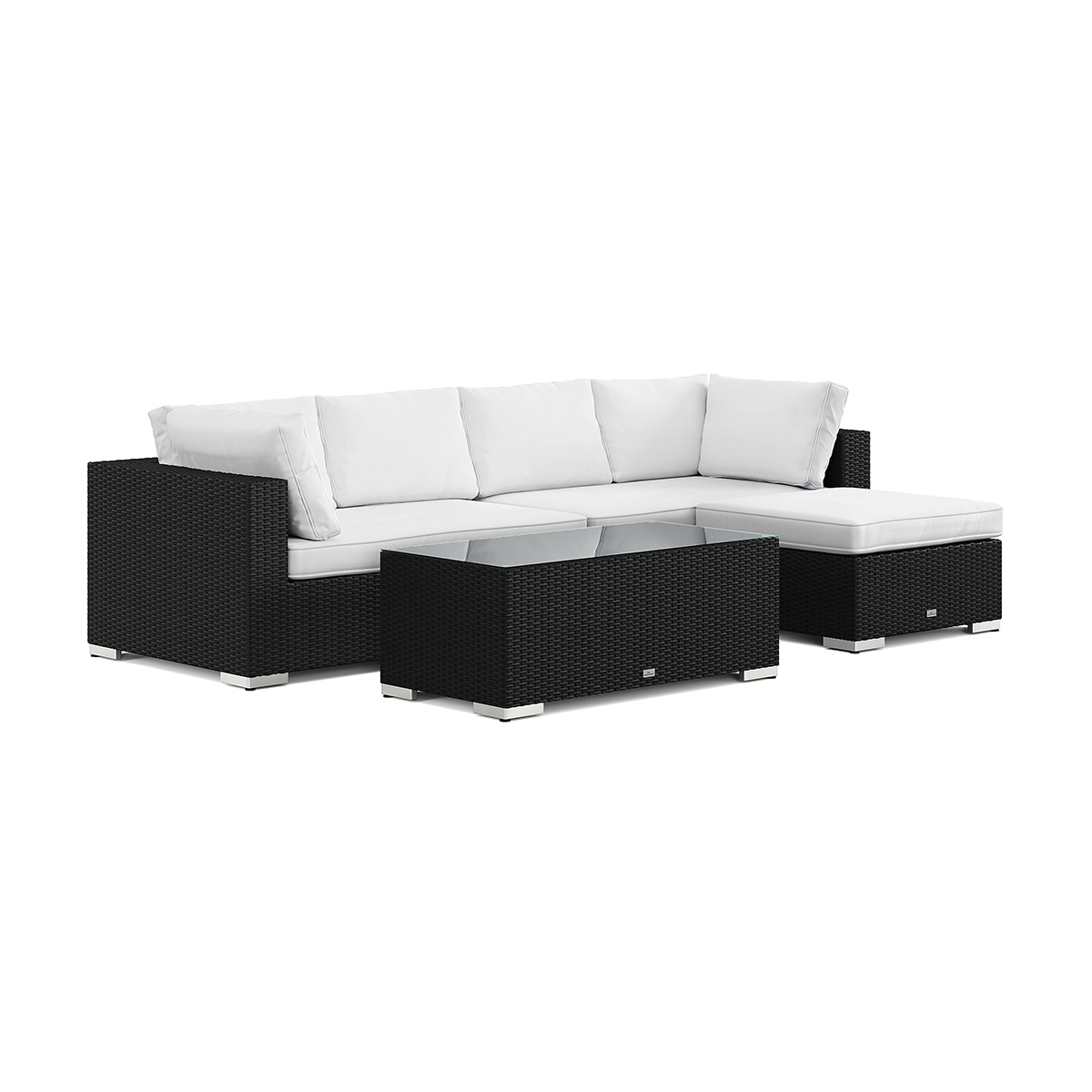 Loungegrupp Comfort Garden Bahamas utomhus divansoffa 5-sits med vändbar divan och bord