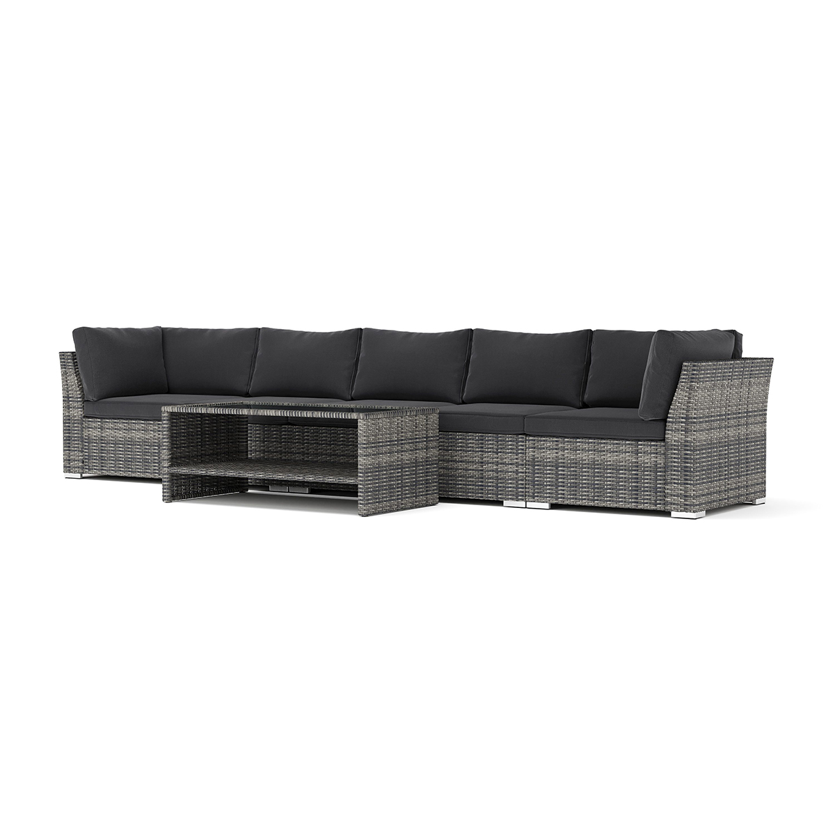Loungesoffa Comfort Garden Wisconsin utomhus rak 5-sits soffa