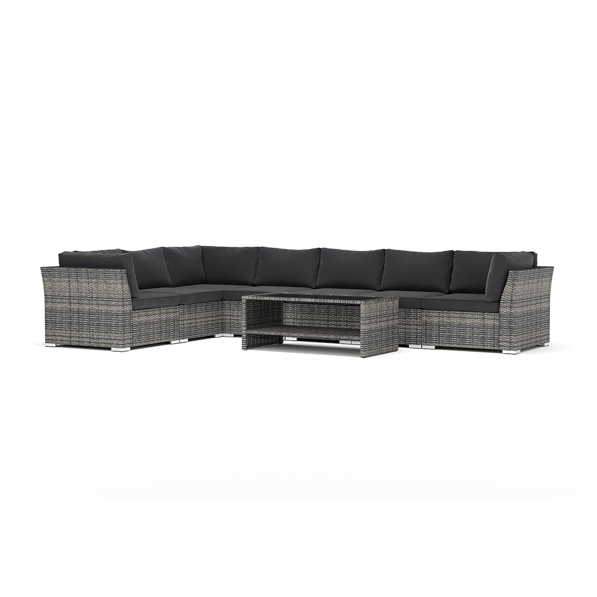 Loungesoffa Comfort Garden Wisconsin utomhus L-soffa 7-sits vändbar