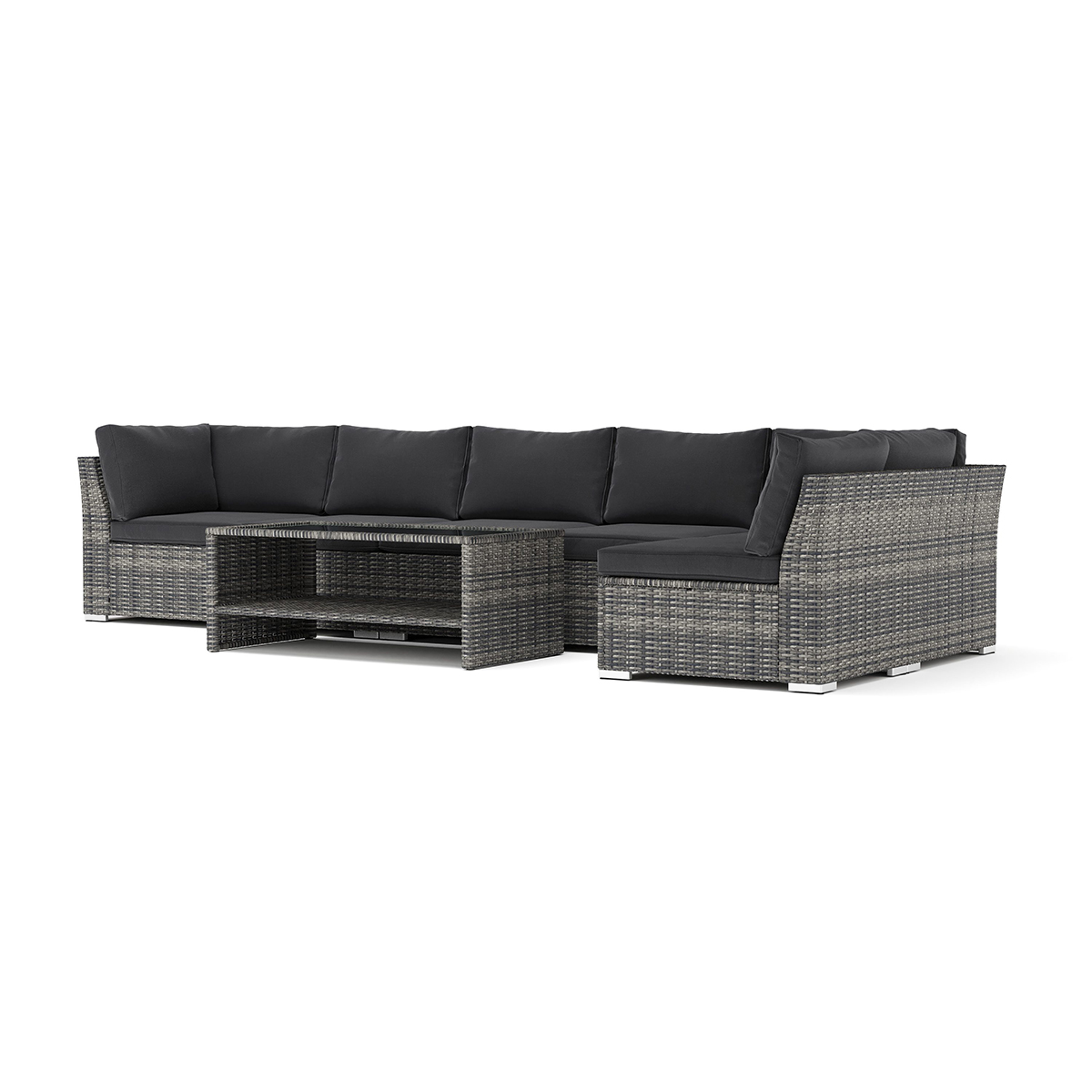 Loungesoffa Comfort Garden Wisconsin utomhus divansoffa 6-sits vändbar