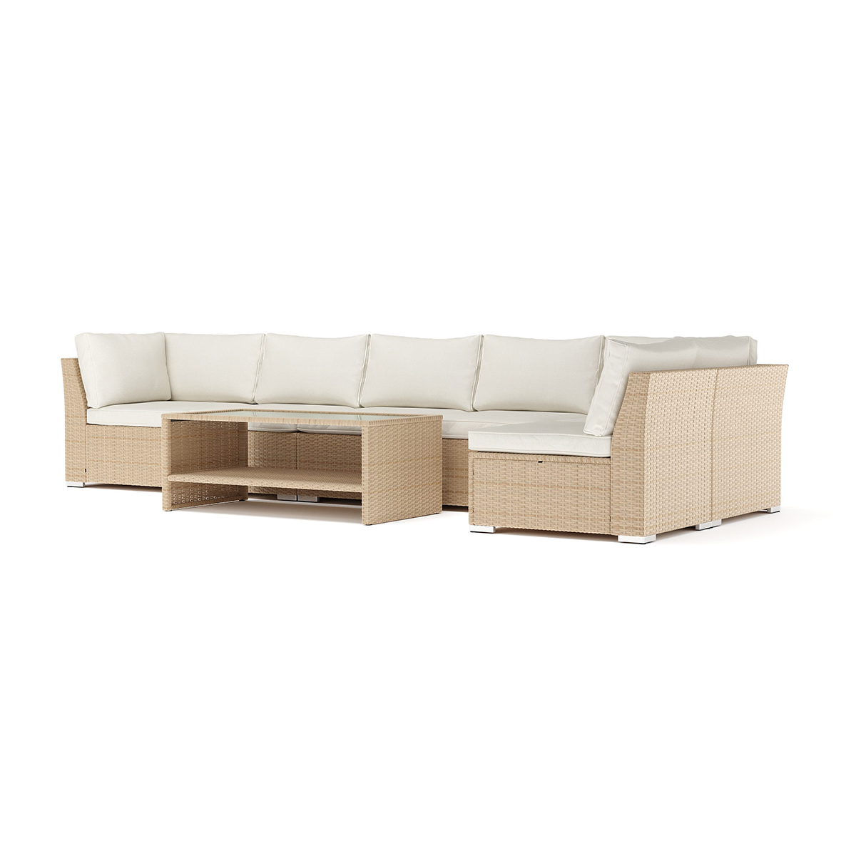 Loungesoffa Comfort Garden Wisconsin utomhus divansoffa 6-sits vändbar