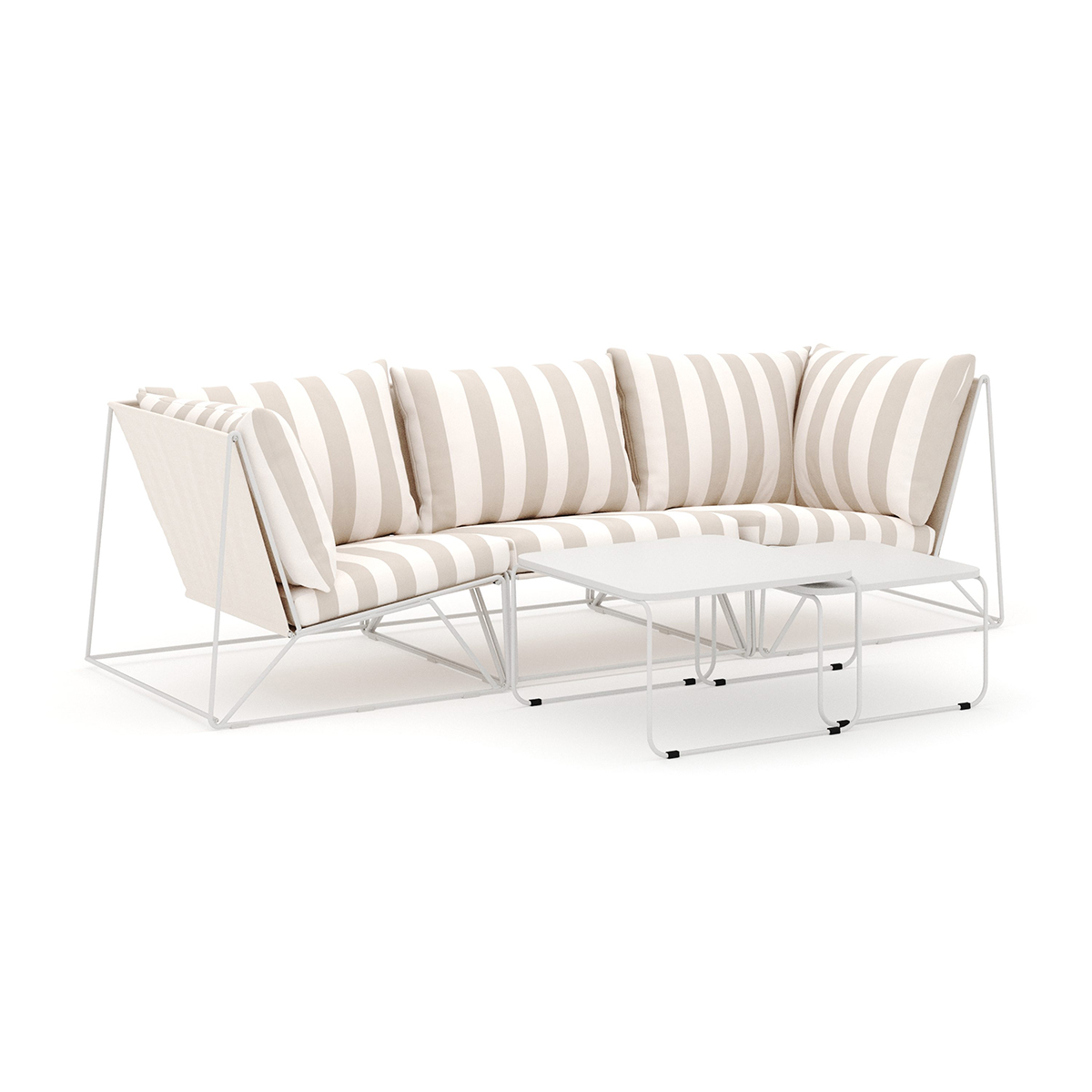 Loungesoffa Comfort Garden Usteryd utomhus rak 3-sits soffa