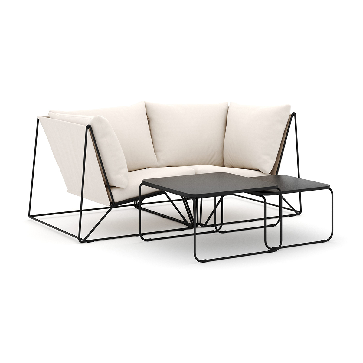 Loungesoffa Comfort Garden Usteryd utomhus rak 2-sits soffa