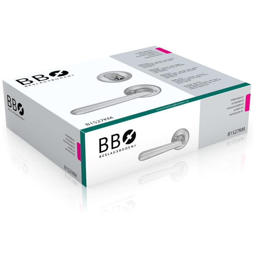 Ytterdörrsats Beslagsboden Borstad Krom