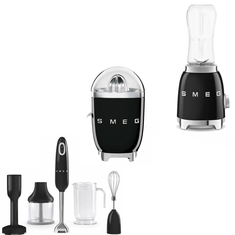 Hälsopaket Smeg Blender, Stavmixer & Citruspress Svart