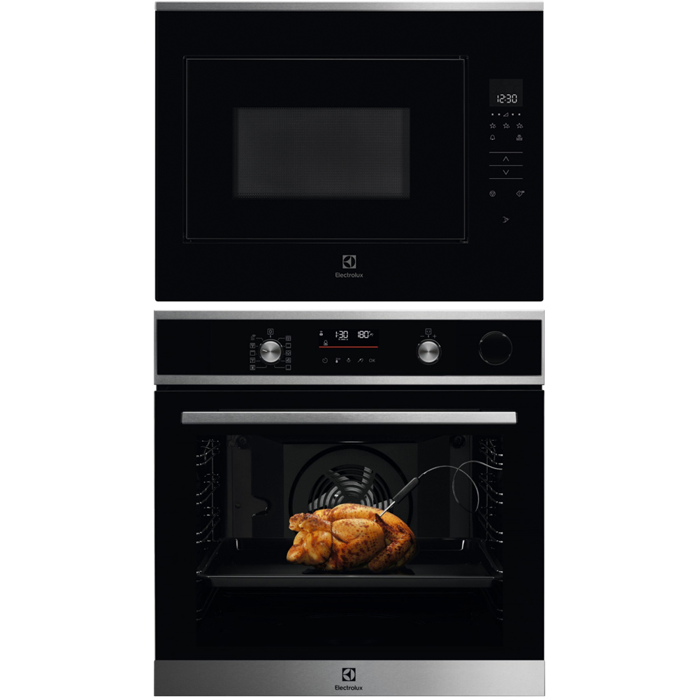 Ugn- och Mikropaket Electrolux COP840X + KMFE264TEX med SteamCrisp, Pyrolys och Wifi