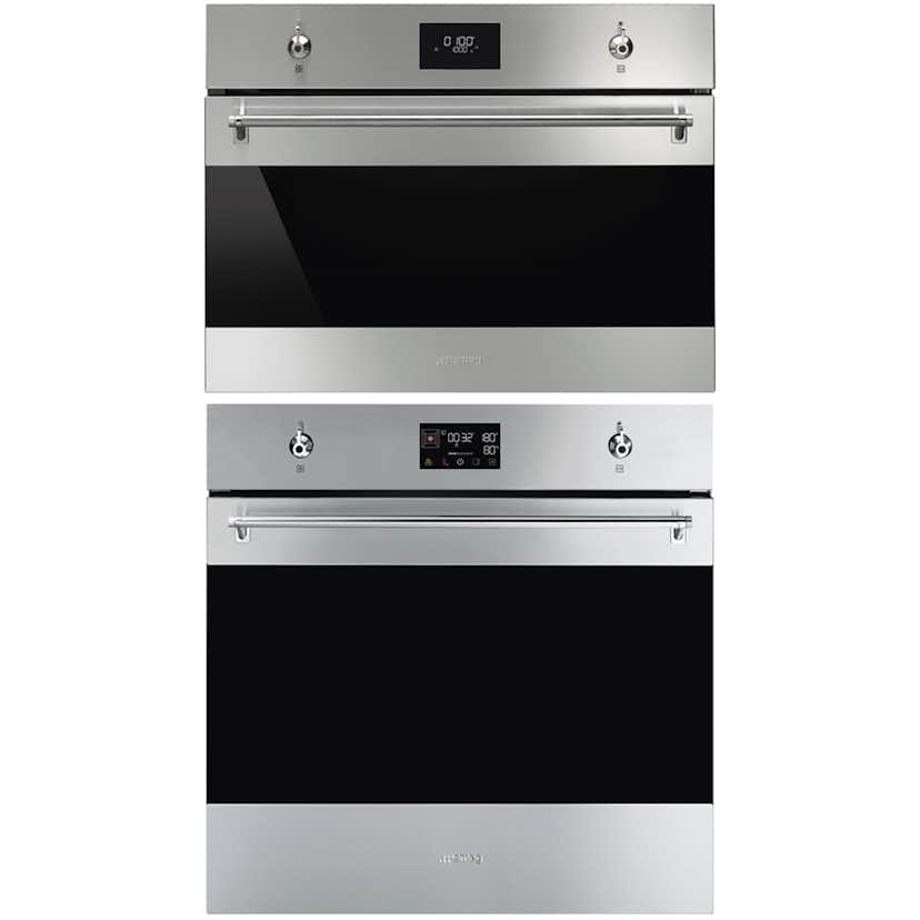 Ugn- och Mikropaket Smeg SO6302S3PX + SO4301M1X Ånga och Matlagningstermometer