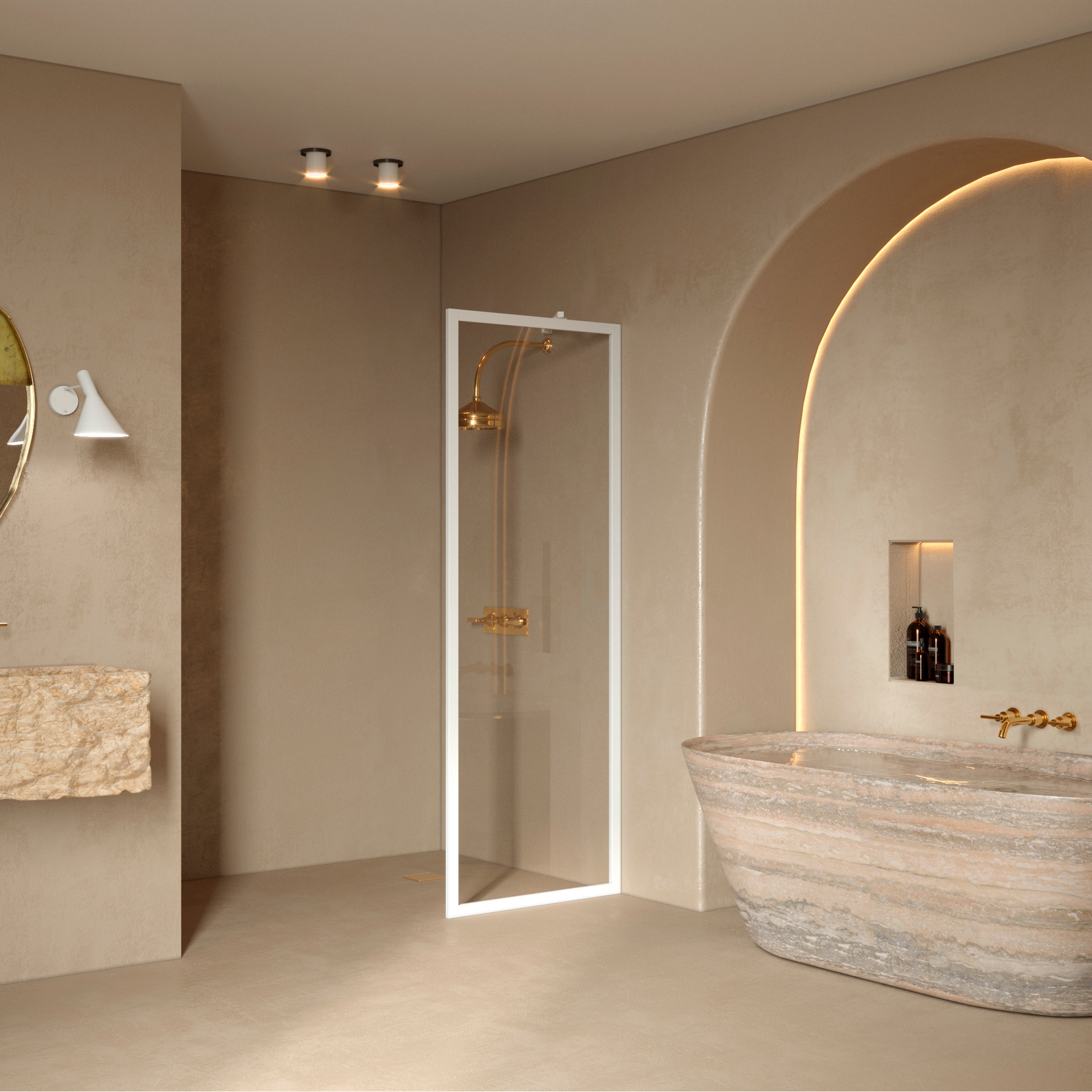 Duschvägg Hietakari Bläk 731 New York Fast