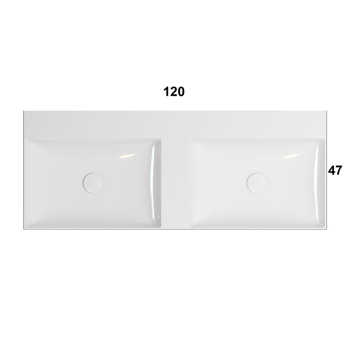 Tvättställ Globo T-Edge 6-B6R120BI