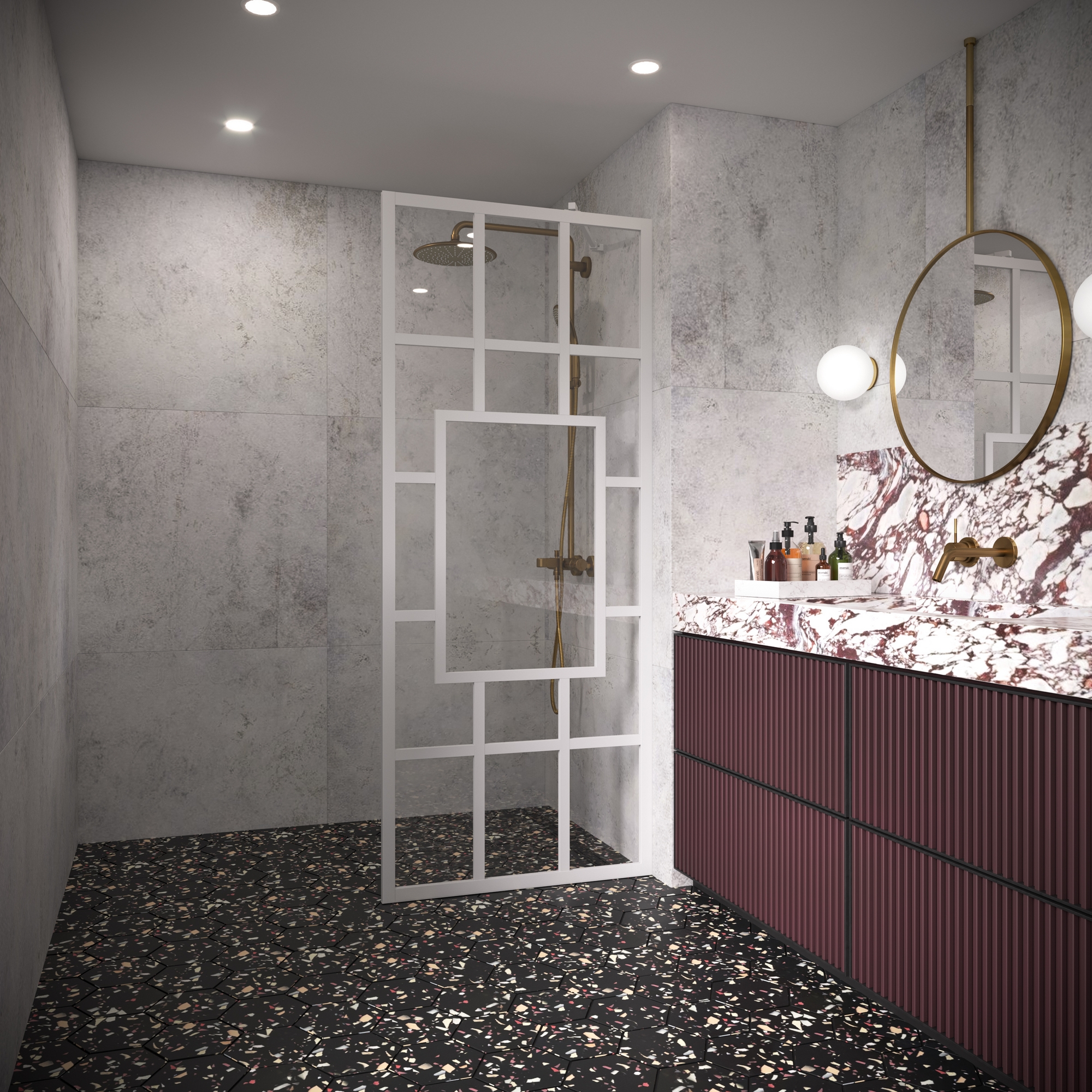 Duschvägg Hietakari Bläk 800 Shanghai Fast