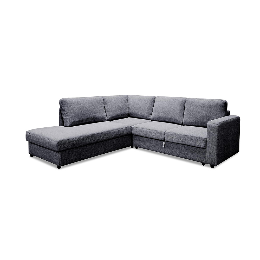 Bäddsoffa Scandinavian Choice Paris med Divan Färg: Mellangrå, Divan/öppen del: till Vänster
