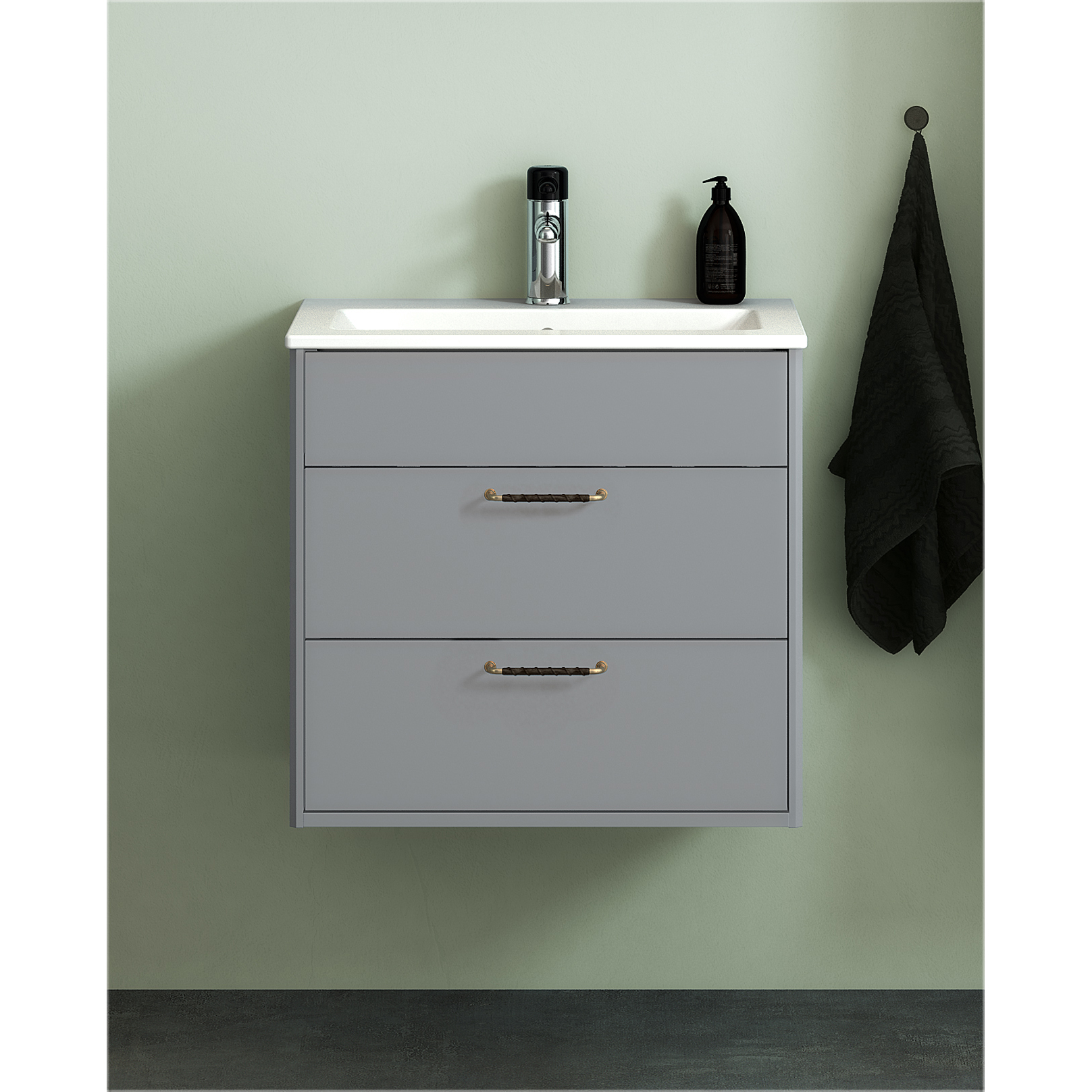 Tvättställsskåp Gustavsberg Graphic Elegans 60 cm - Fukttrög MDF för Badrum