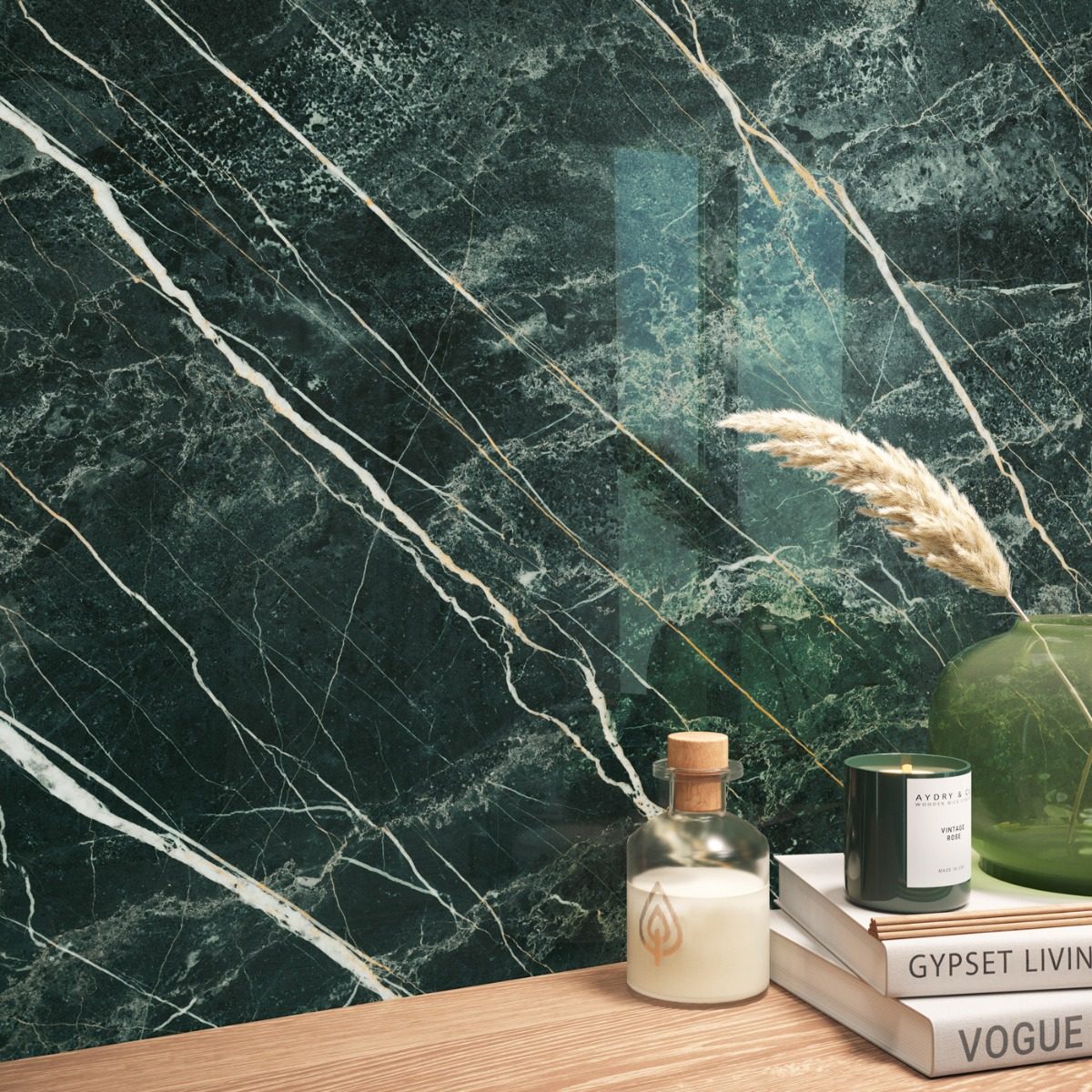 Klinker Wacom Moss Marmor Blank 120x120 cm