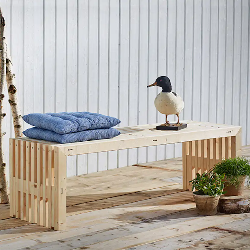 Trädgårdsbänk PLUS Rustik Design 1380 mm 19535-9P