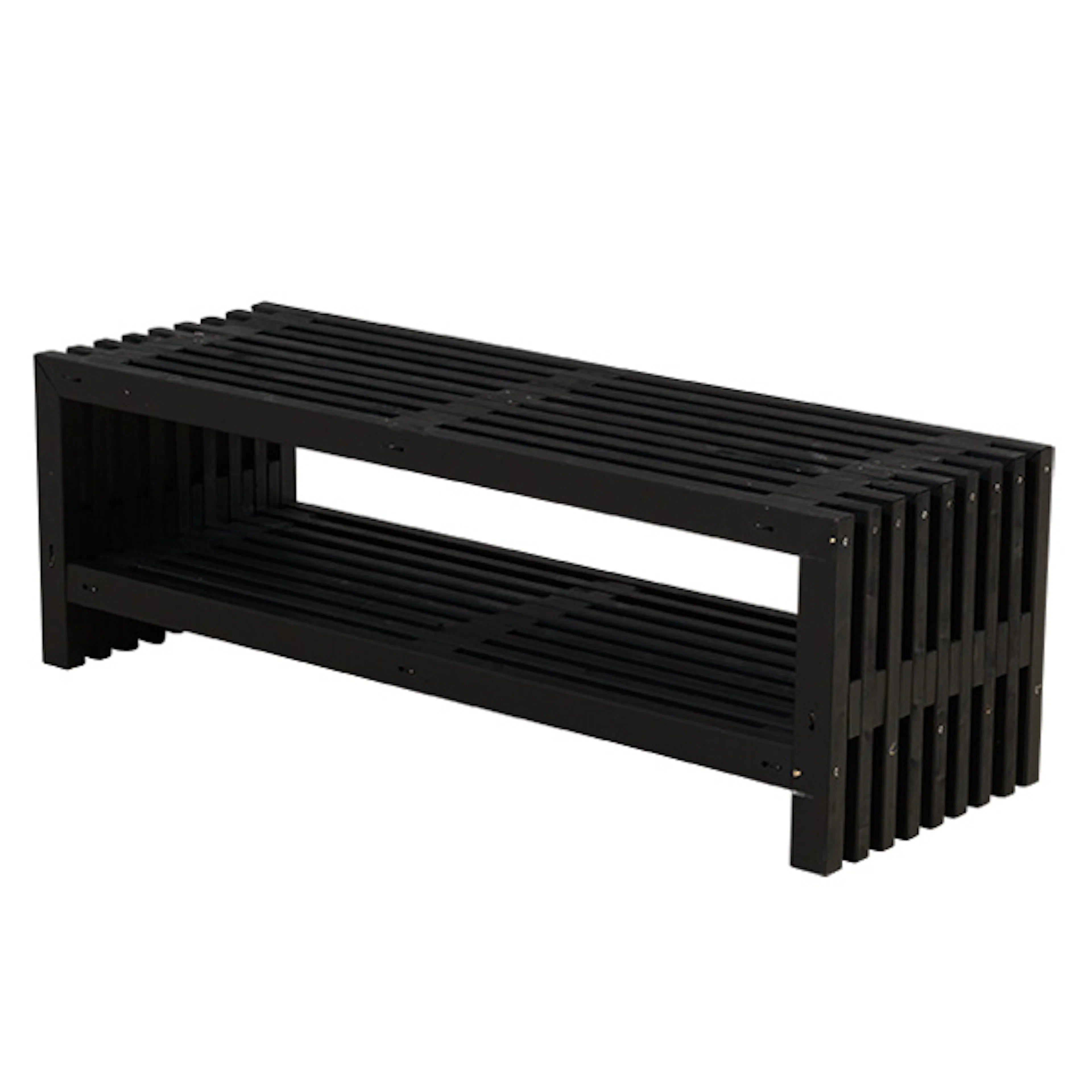 Trädgårdsbänk PLUS Rustik Design med Hylla 1380 mm