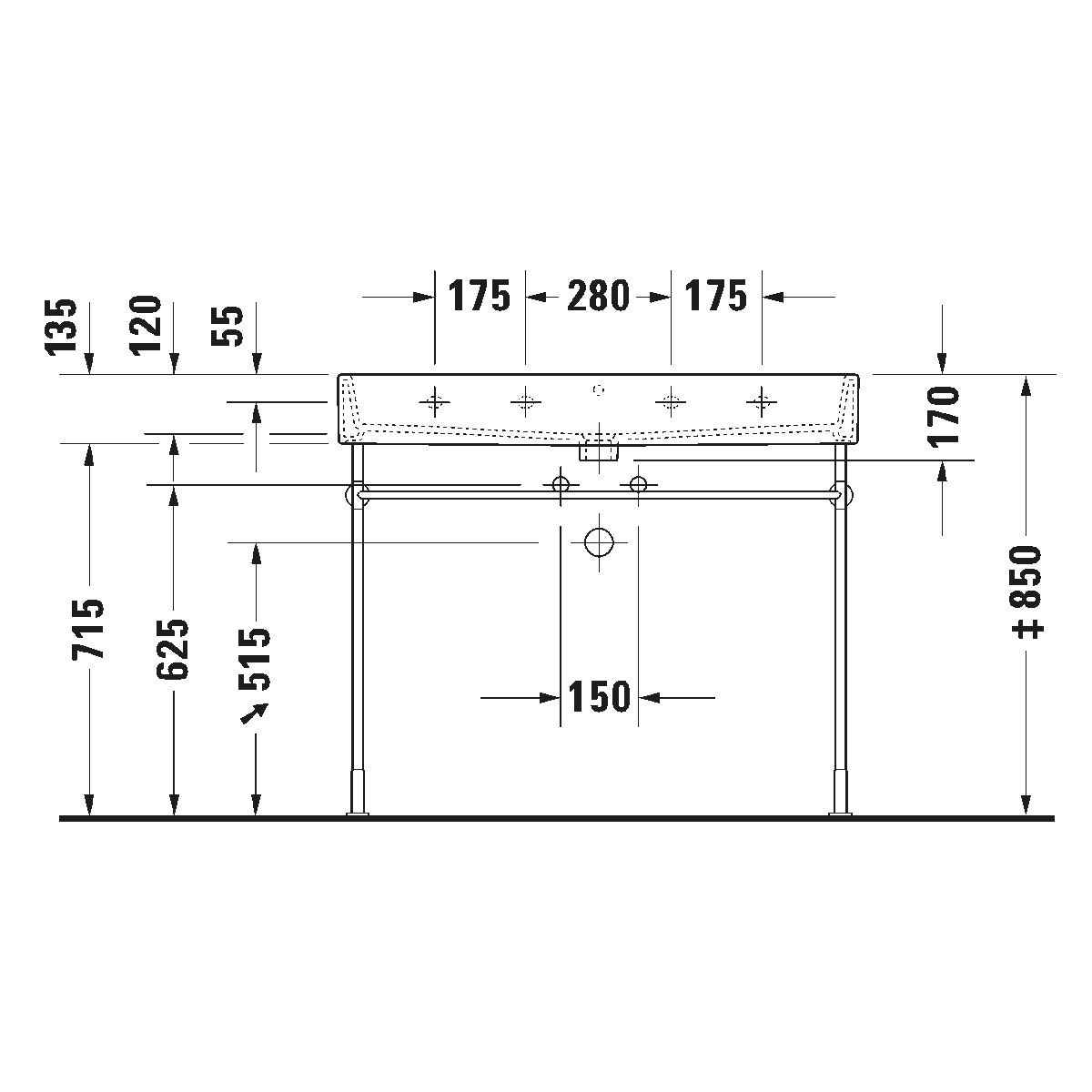 Benställning Duravit till Vero Air