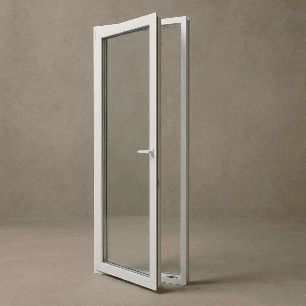 Altandörr Sveafönster Stabil PVC 3-glas Helglasad Inåtgående