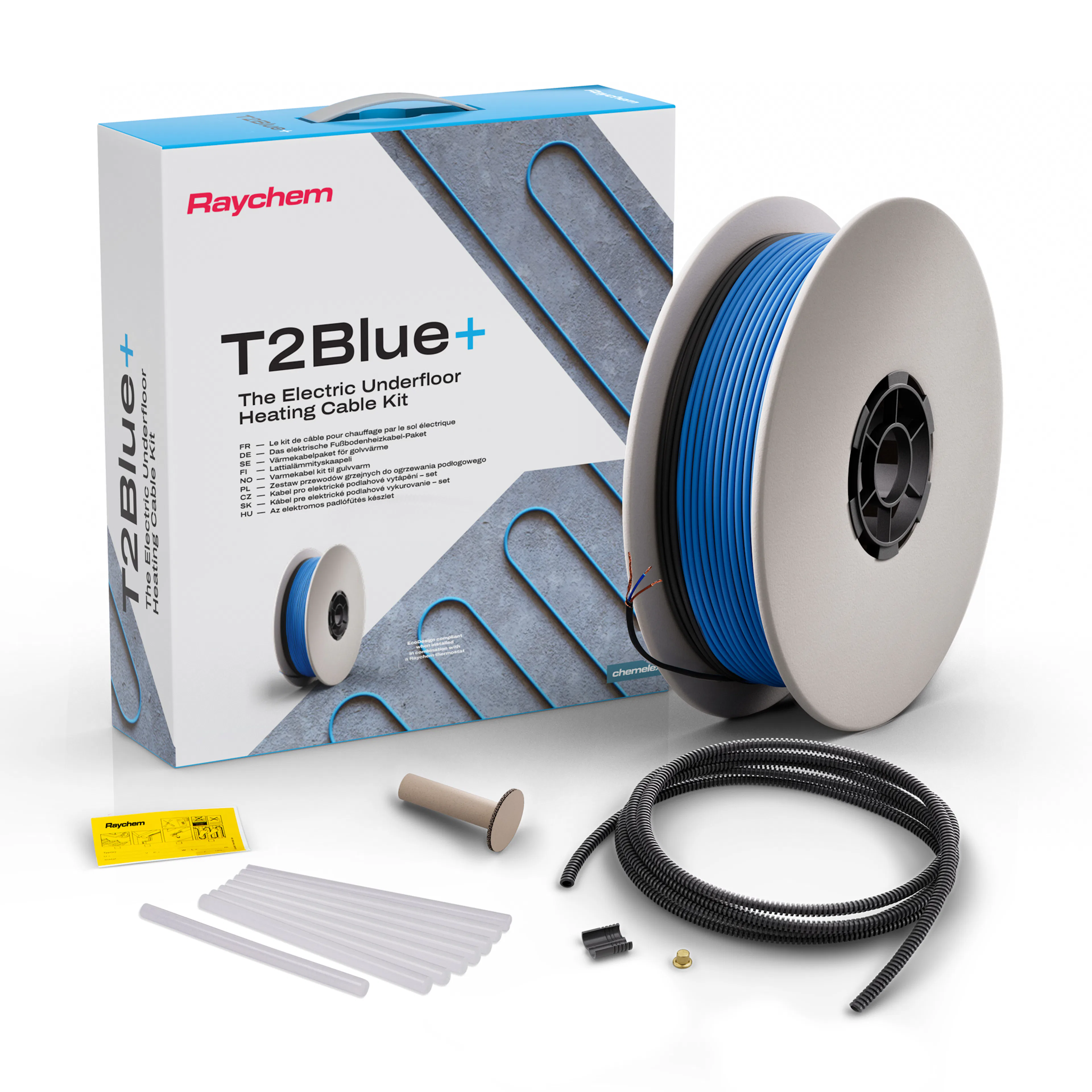 Golvvärmekabel Raychem T2Blå+12 utan Termostat