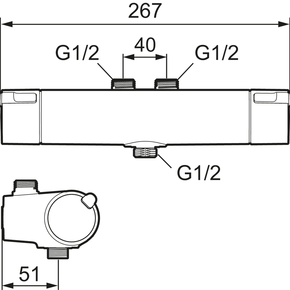 Duschblandare Mora MMIX II 40 cc