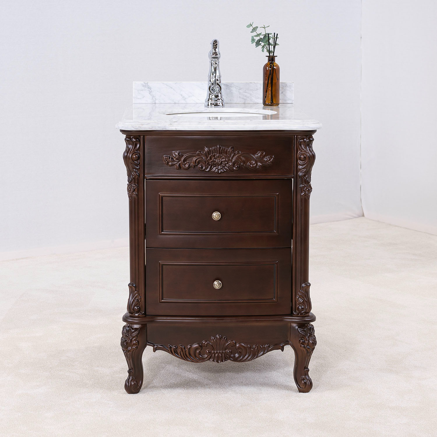 Tvättställsskåp Vesani Ottawa Vit Marmor