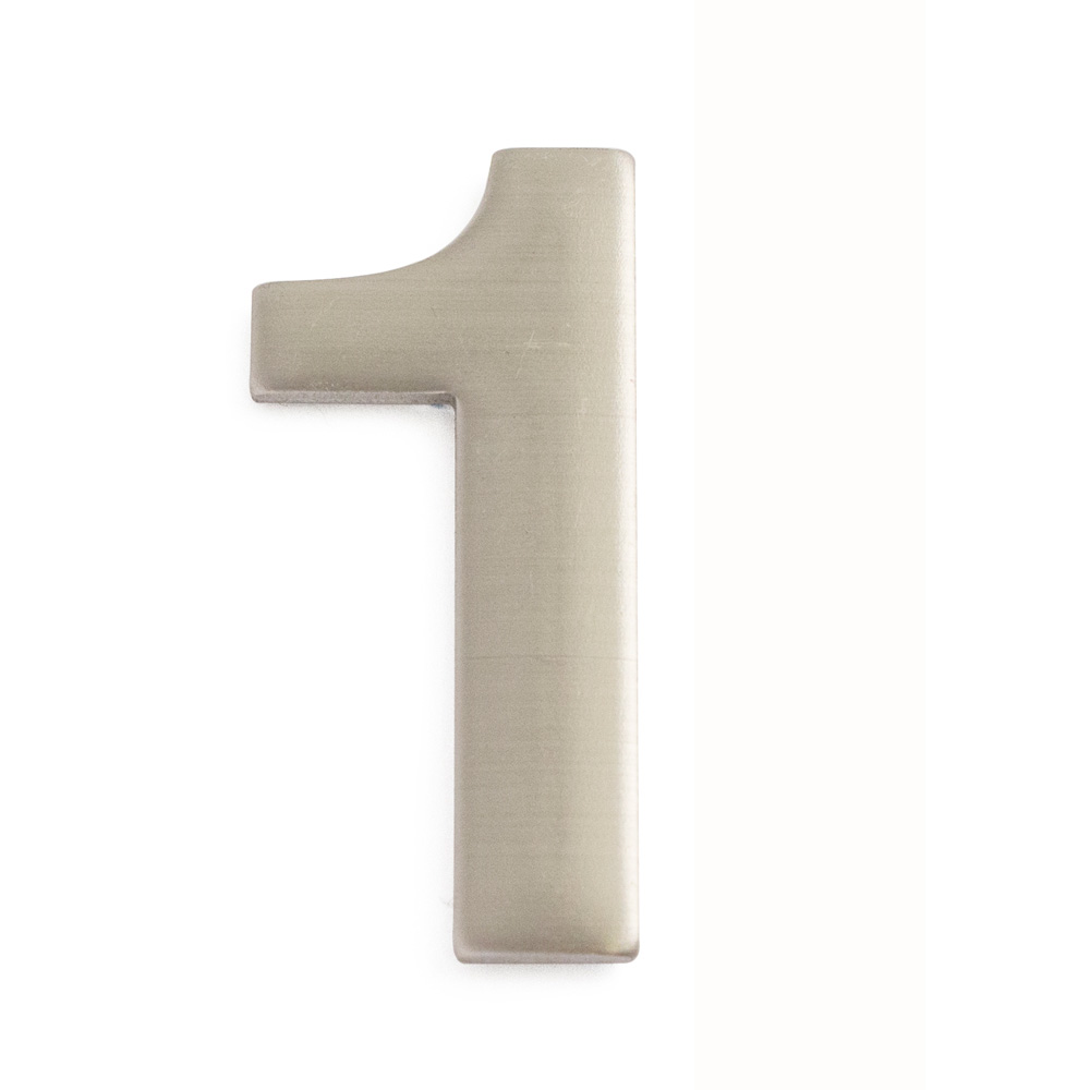 Brevlådenummer Habo Självhäftande Rostfritt Siffra 1