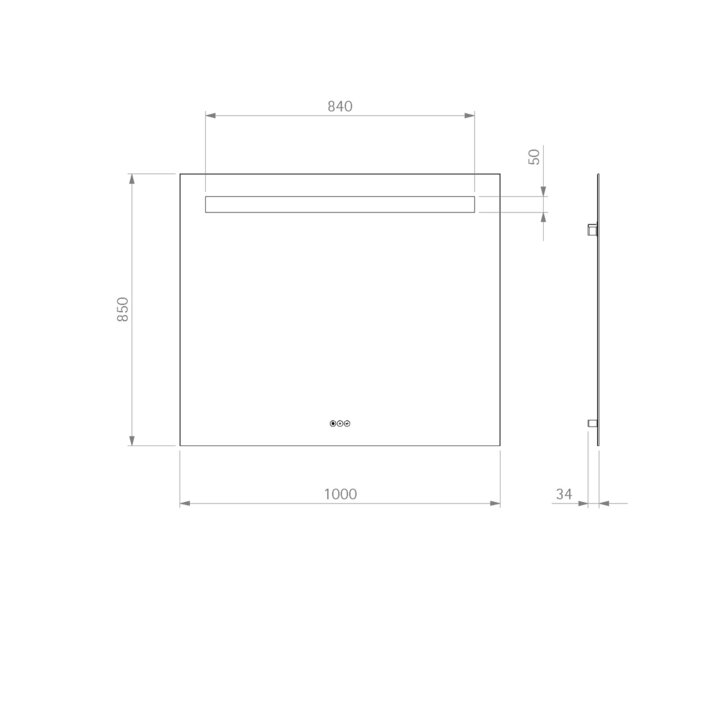 Spegel Ballingslöv Line med LED Belysning Dimbar