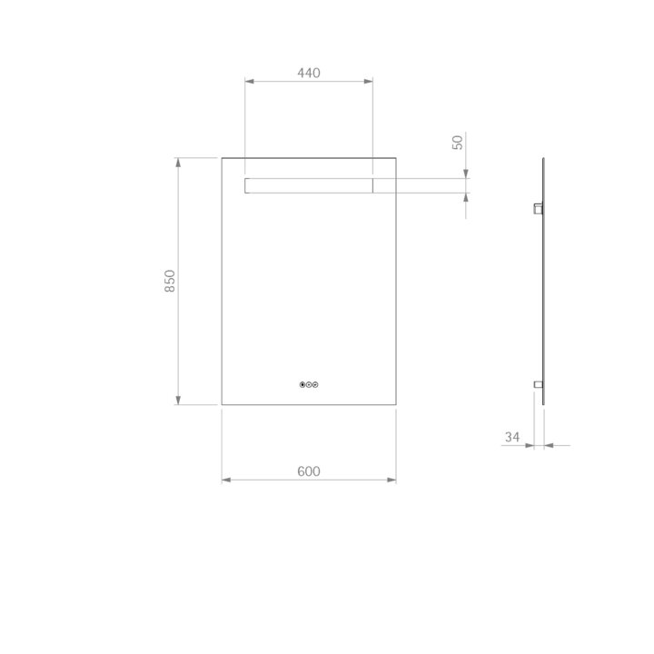 Spegel Ballingslöv Line med LED Belysning Dimbar
