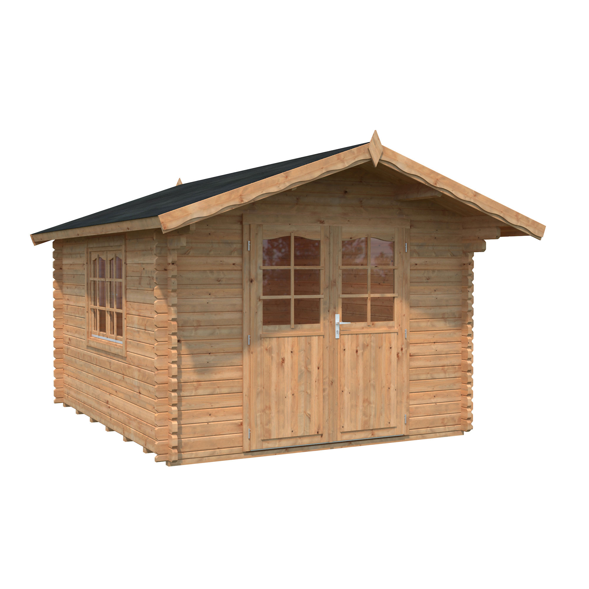 Stuga Palmako Sally 10,8 m2 Brun dippad