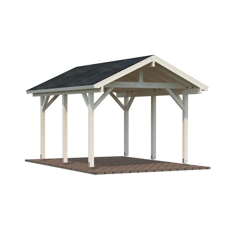 Carport Palmako Robert 11,7 m2 Vit dippad