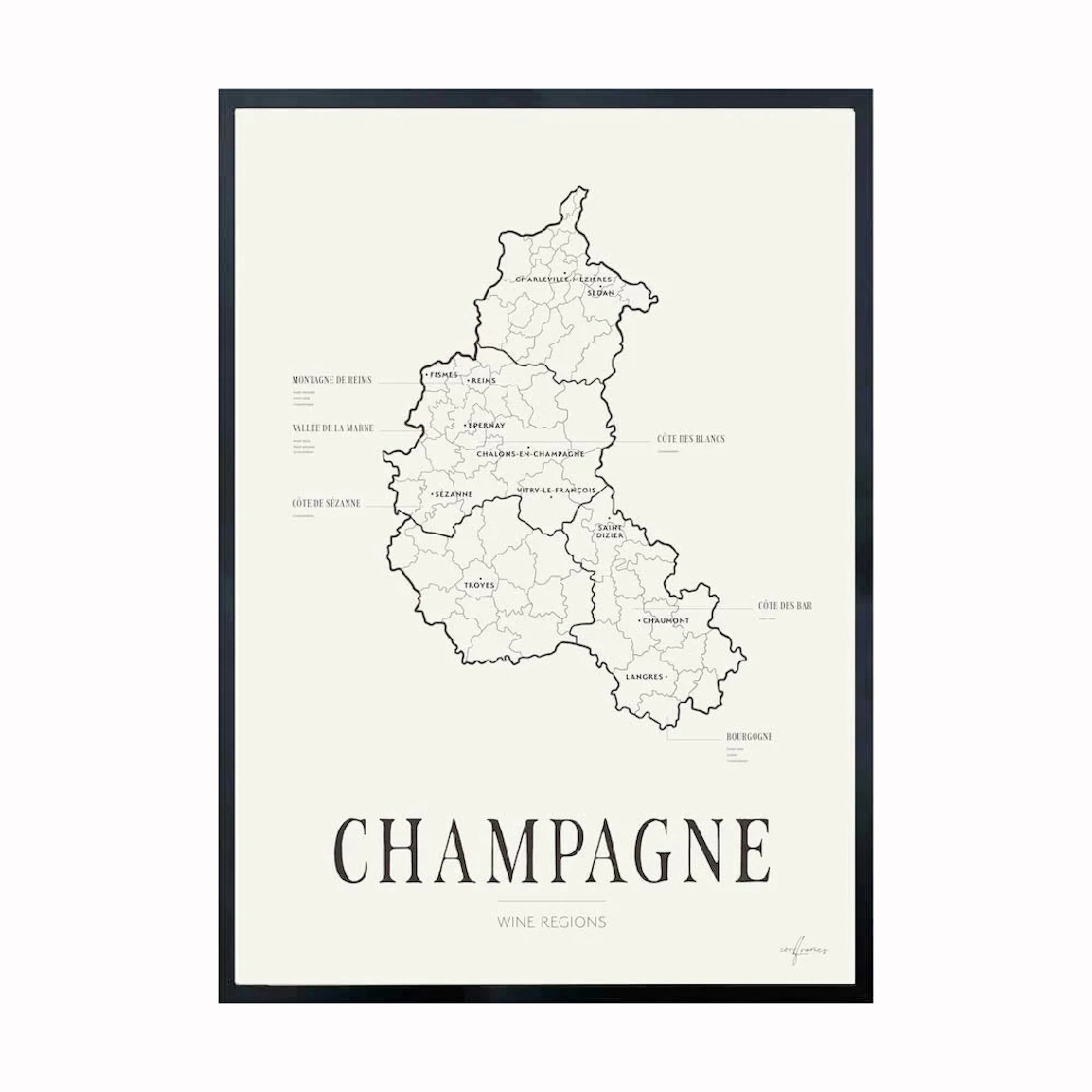 Poster Corkframes Vinkarta Champagne